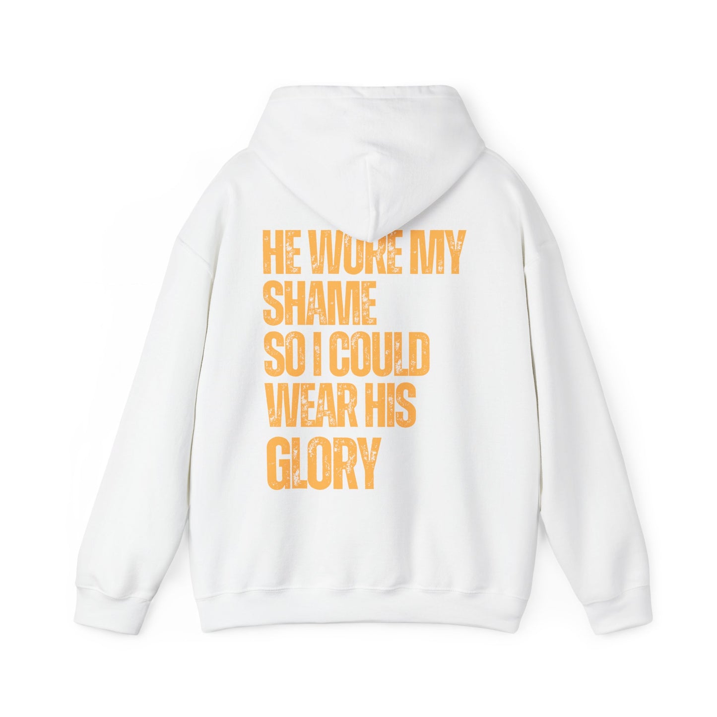 He Wore My Shame So I Could Wear His Glory — Faith Hoodie | Christian Streetwear