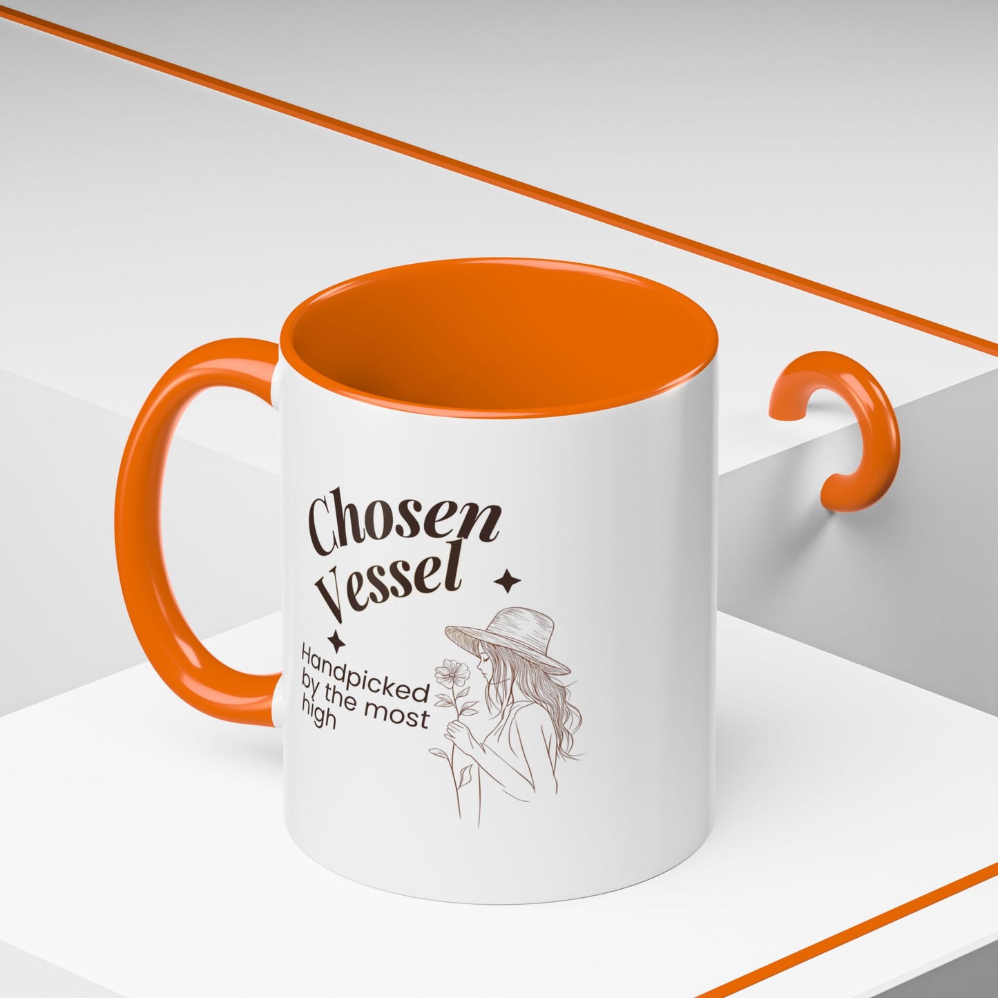Chosen Vessel — Handpicked By The Most High" Christian Coffee Mug | Faith Gift for Women | Accent Mug 11oz