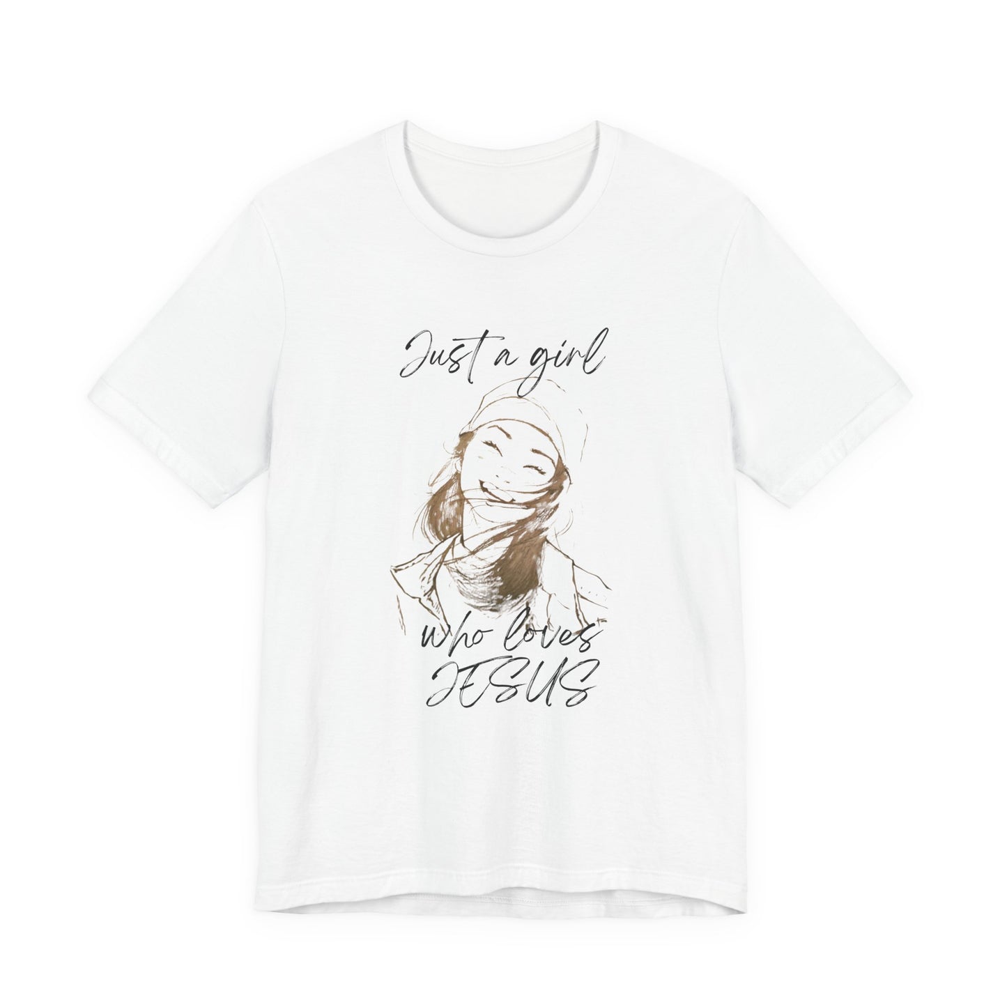Just A Girl Who Loves Jesus Shirt | Christian Girl Tee | Faith T-Shirt for Women | Cute Religious Gift | Christian Apparel | Church Shirt