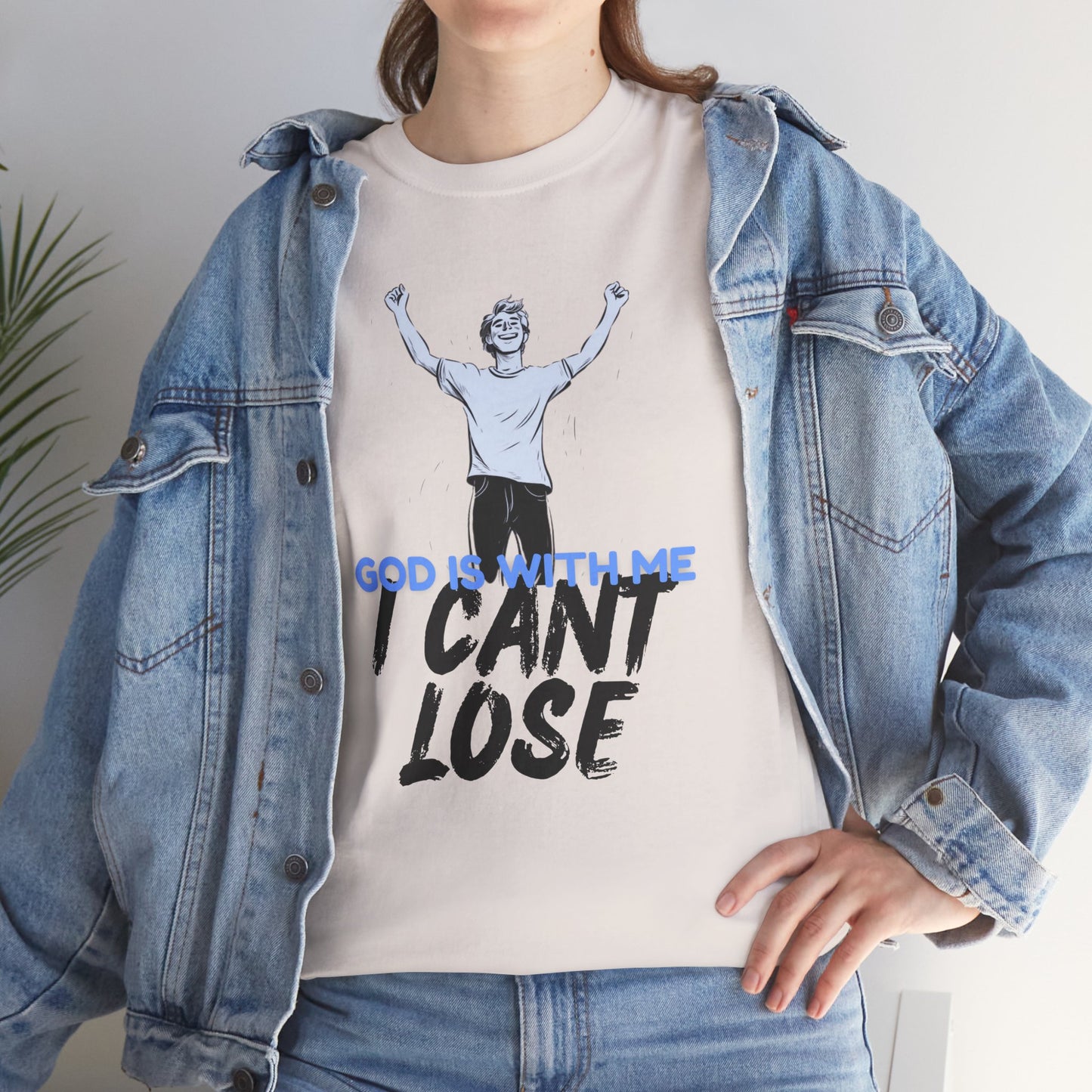 I Can't Lose Graphic Tee | Christian Streetwear Shirt | Motivational Faith T-Shirt | Unisex | Gift for Teen | Urban Cotton Tee