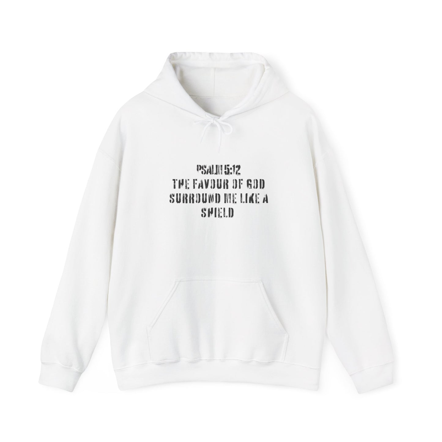 Not Lucky Just Highly Favoured" Psalm 5:12 Unisex Graphic Hoodie | Christian Street Style Sweatshirt