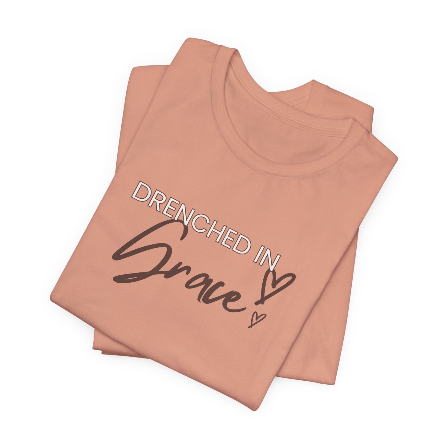 Drenched In Grace" Women's Christian Graphic Tee | Faith T-Shirt | Bella Canvas Inspirational Tee