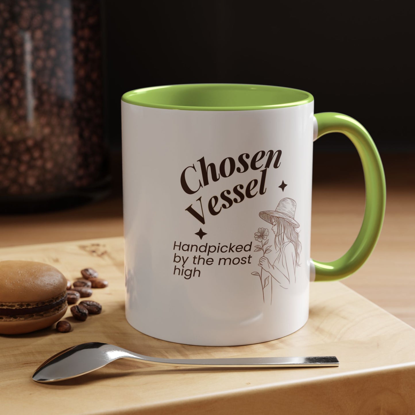 Chosen Vessel — Handpicked By The Most High" Christian Coffee Mug | Faith Gift for Women | Accent Mug 11oz