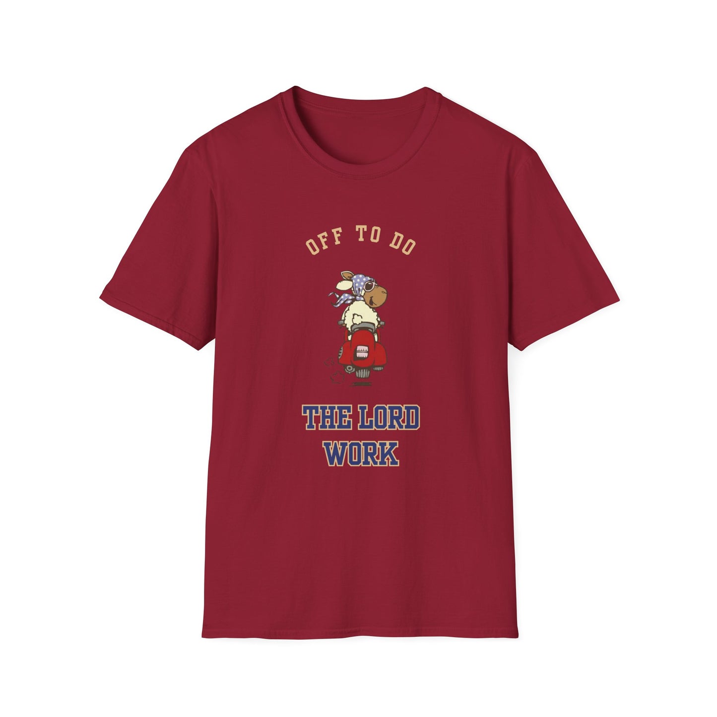 "Off To Do The Lord's Work" Unisex Christian Graphic Tee | Funny Faith T-Shirt | Christian Scooter Teefaith and fun tshirtfaith and fun tshirt