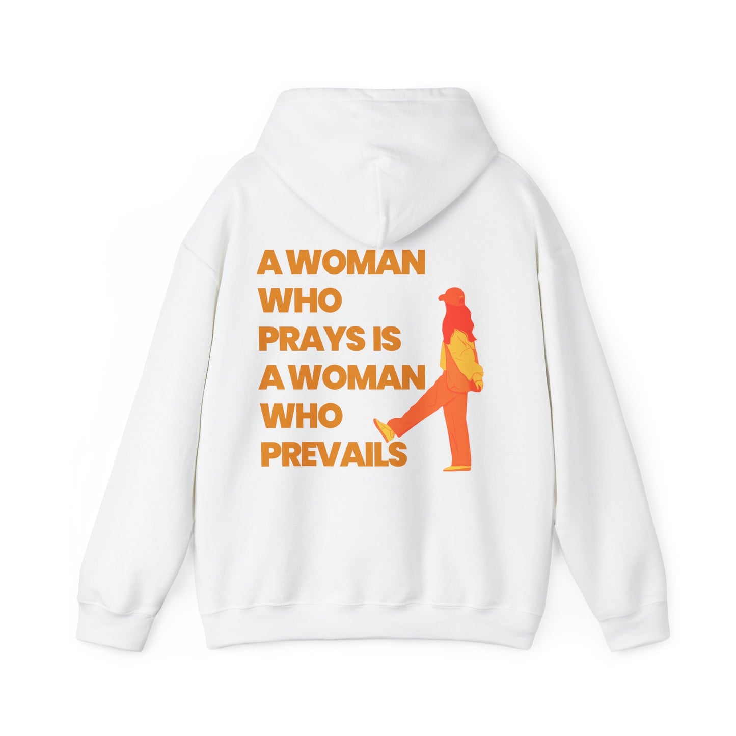 A Woman Who Prays Is A Woman Who Prevails"  | Faith-Inspired Graphic Sweatshirt