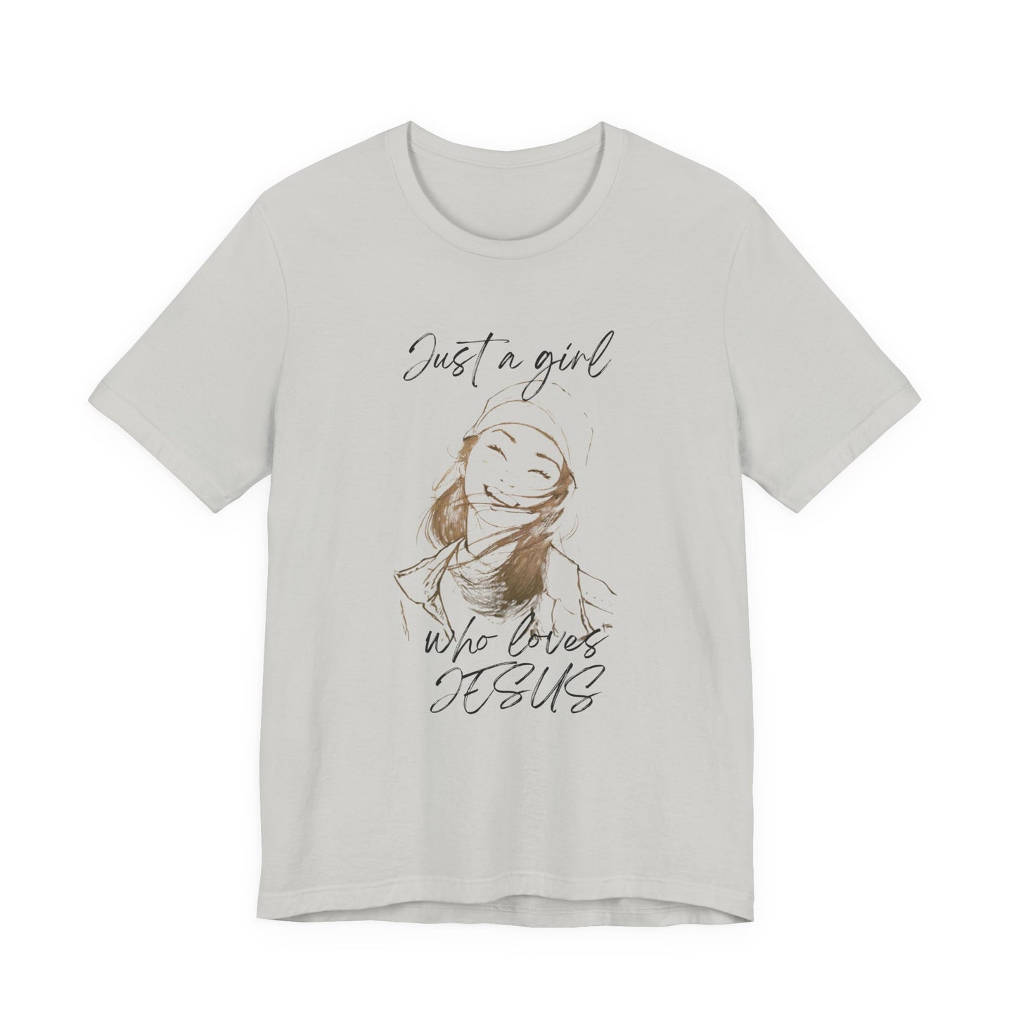 Just A Girl Who Loves Jesus Shirt | Christian Girl Tee | Faith T-Shirt for Women | Cute Religious Gift | Christian Apparel | Church Shirt