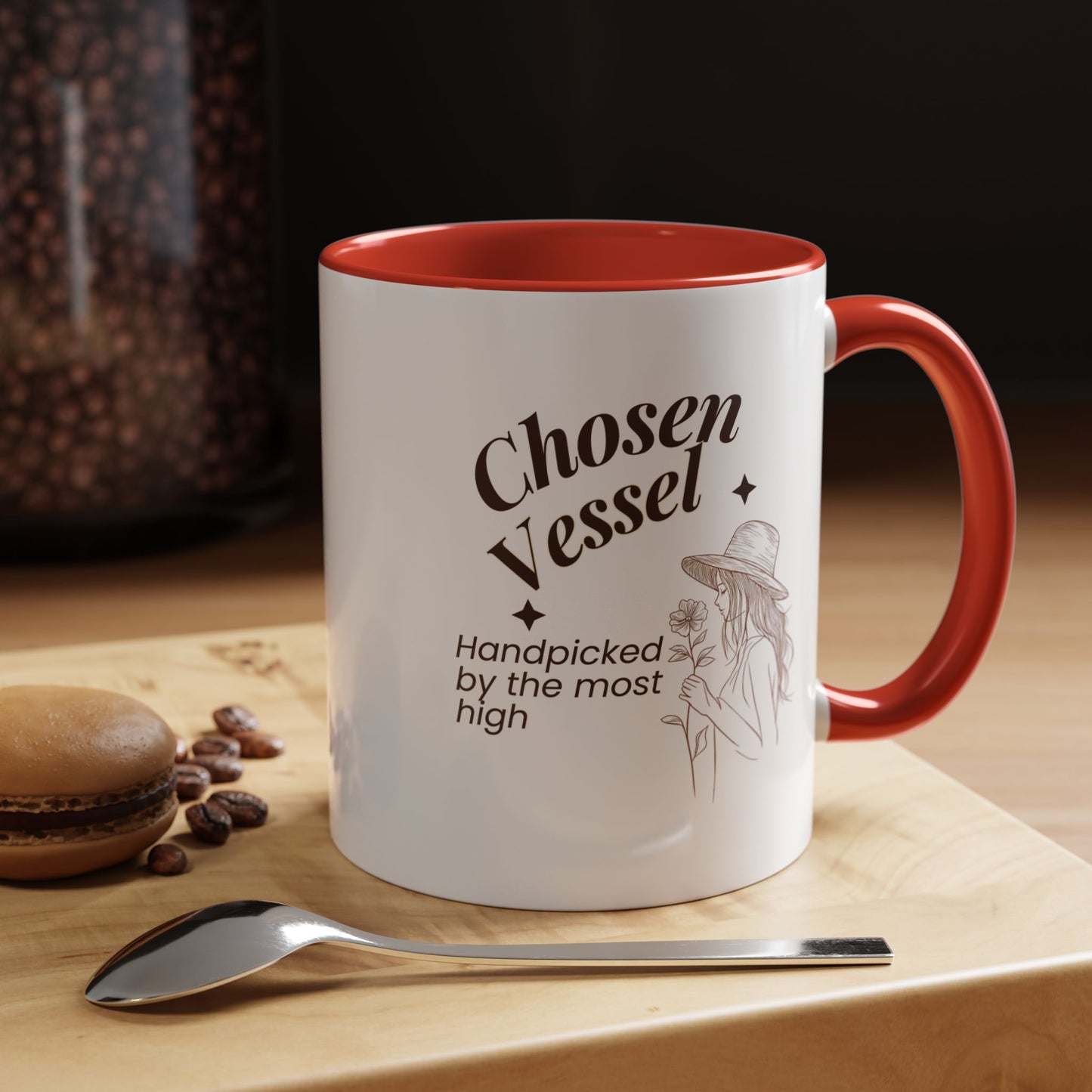 Chosen Vessel — Handpicked By The Most High" Christian Coffee Mug | Faith Gift for Women | Accent Mug 11oz