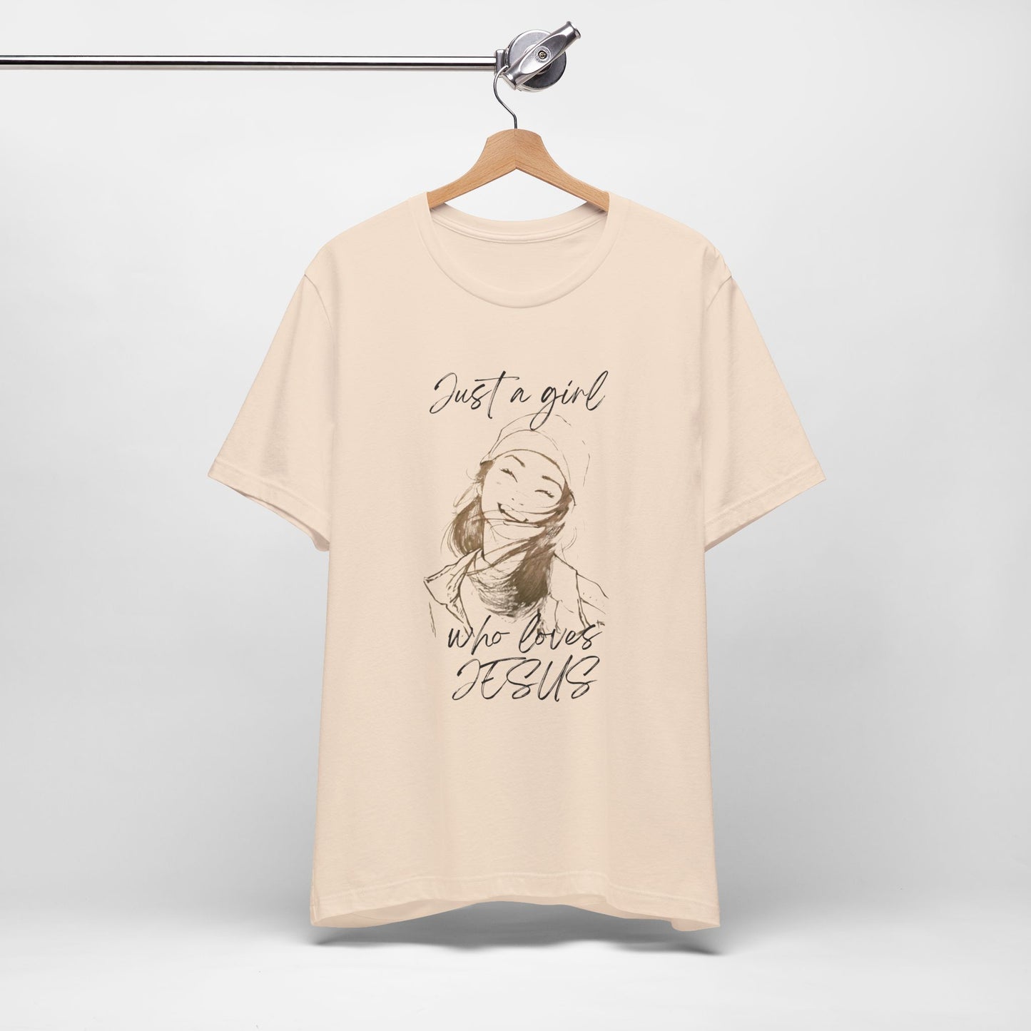 Just A Girl Who Loves Jesus Shirt | Christian Girl Tee | Faith T-Shirt for Women | Cute Religious Gift | Christian Apparel | Church Shirt