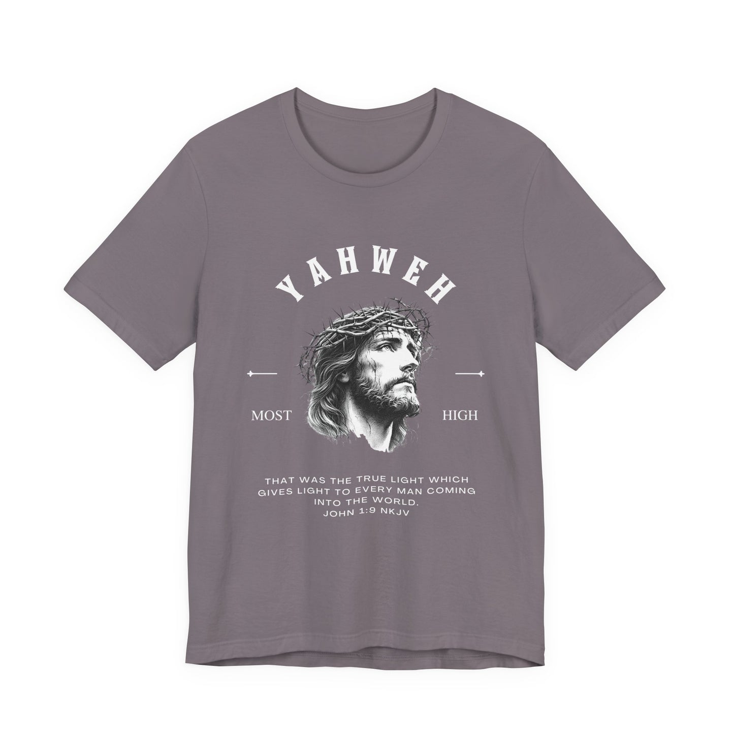 Yahweh Most High — Monochrome Jesus Portrait Faith Tee | Unisex Christian T-Shirt
