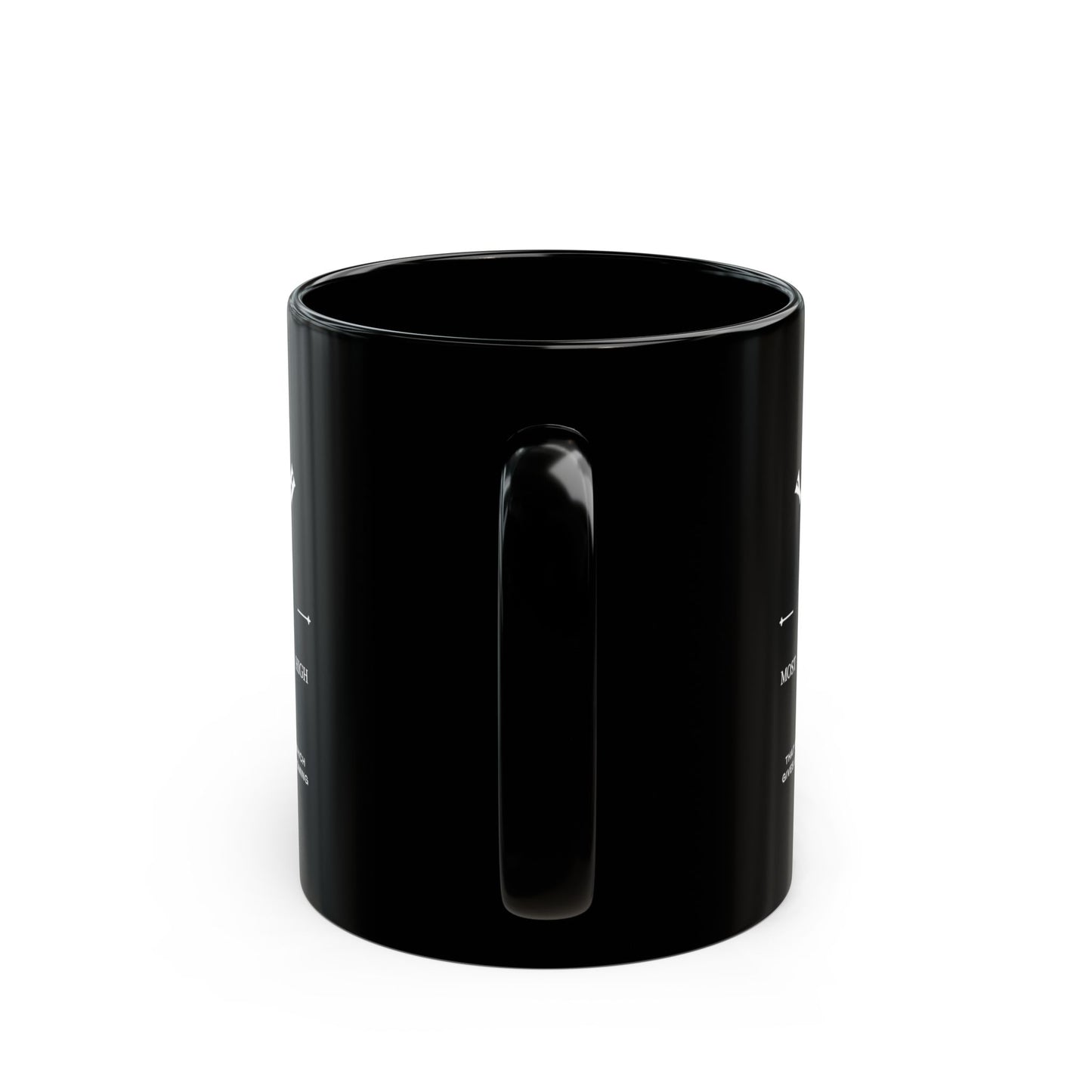 Yahweh Jesus Portrait Black Mug – Inspirational Christian Coffee Cup (11oz/15oz)