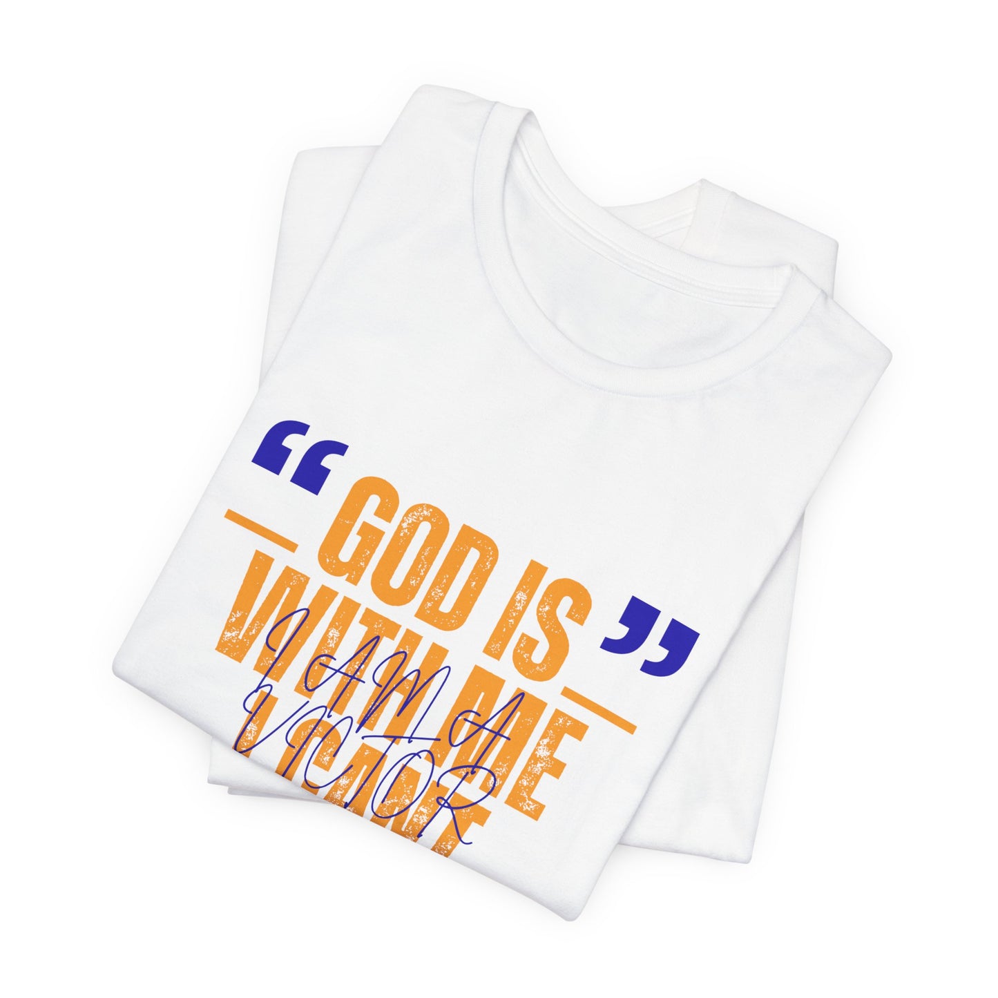 Christian Faith T-Shirt "God Is With Me I Can't Lose" — Inspirational Graphic Tee | Soft Unisex Crew Neck | Gift for Believers, Church, Prayer & Worship