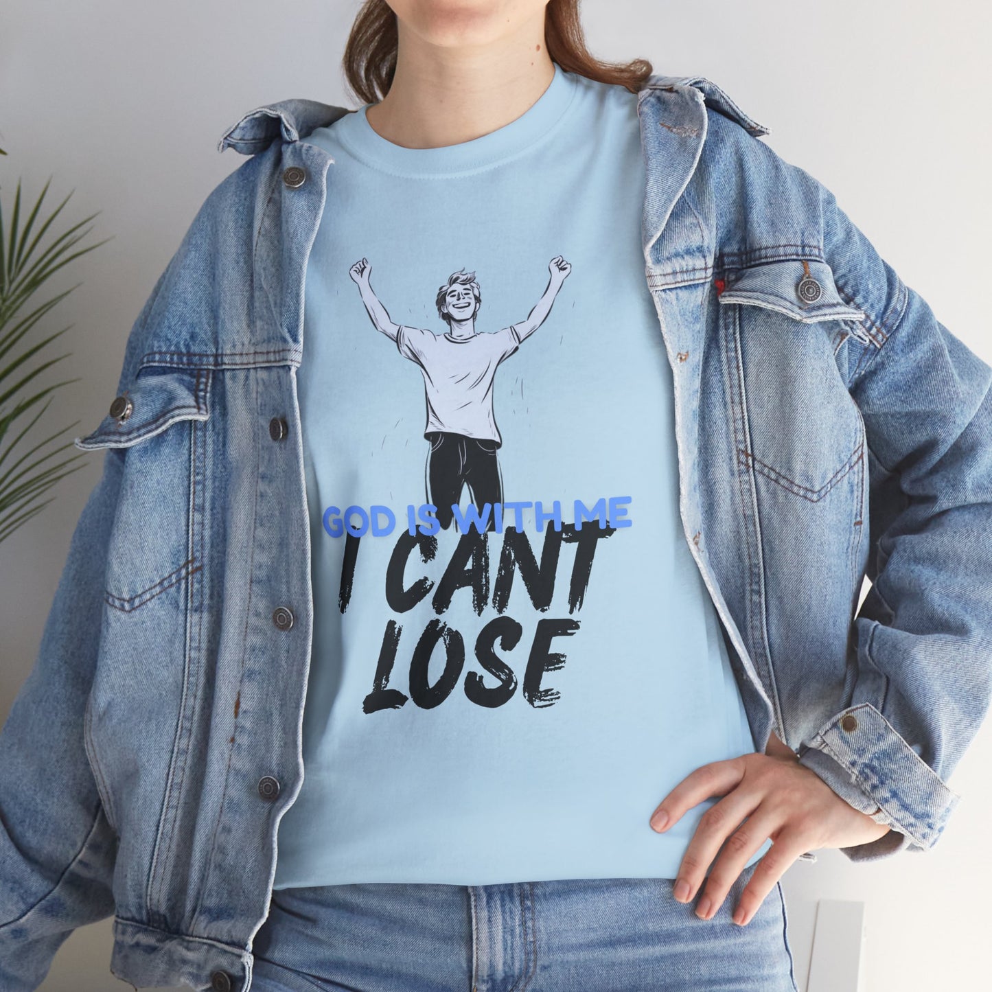I Can't Lose Graphic Tee | Christian Streetwear Shirt | Motivational Faith T-Shirt | Unisex | Gift for Teen | Urban Cotton Tee