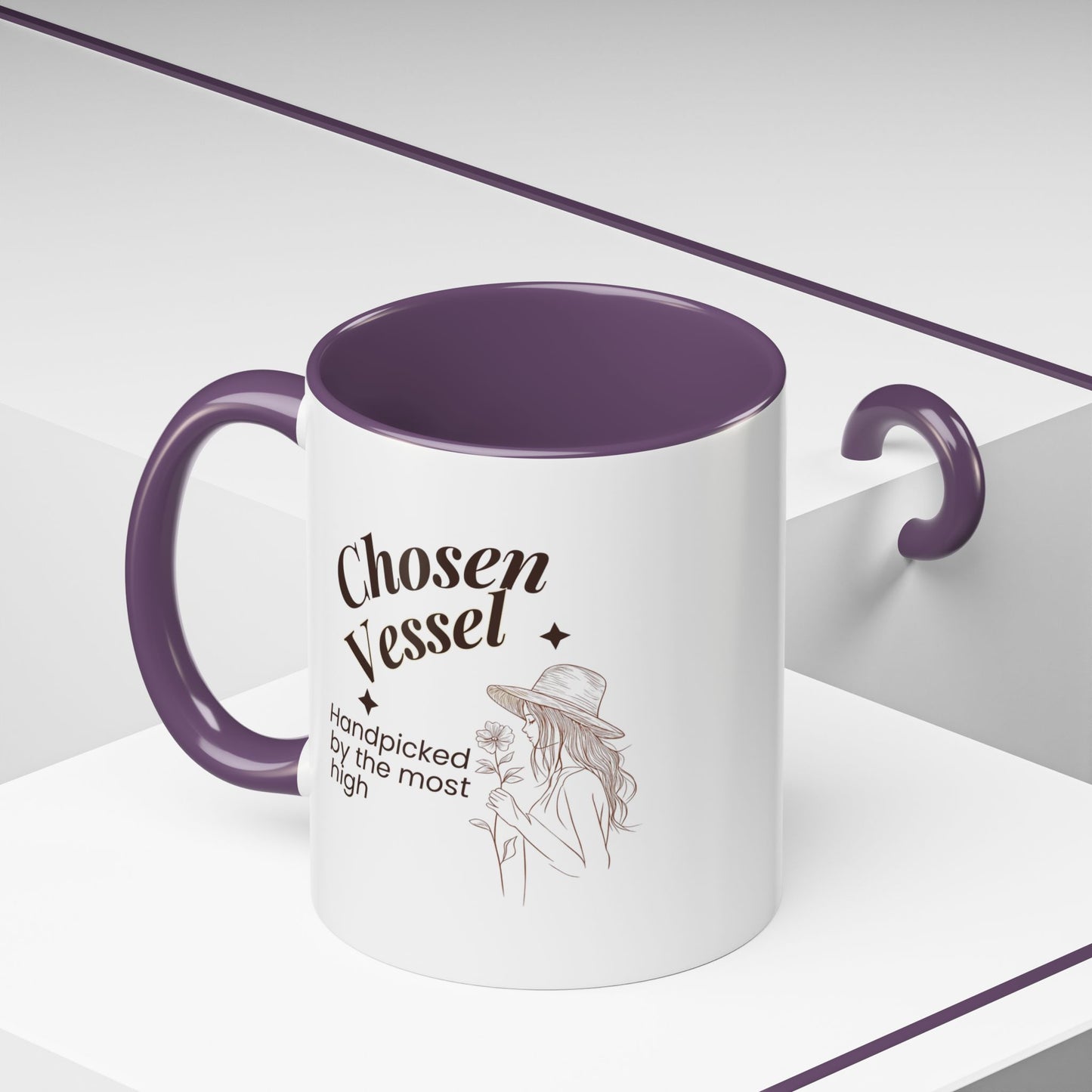 Chosen Vessel — Handpicked By The Most High" Christian Coffee Mug | Faith Gift for Women | Accent Mug 11oz