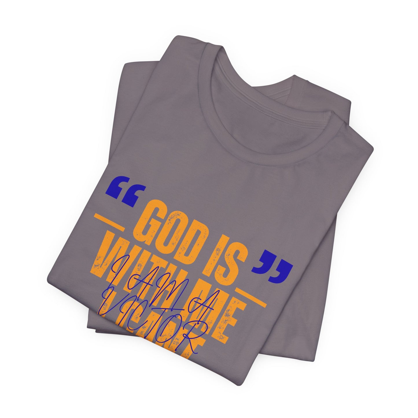 Christian Faith T-Shirt "God Is With Me I Can't Lose" — Inspirational Graphic Tee | Soft Unisex Crew Neck | Gift for Believers, Church, Prayer & Worship