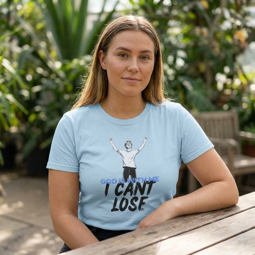 I Can't Lose Graphic Tee | Christian Streetwear Shirt | Motivational Faith T-Shirt | Unisex | Gift for Teen | Urban Cotton Tee