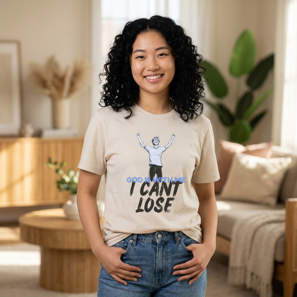 I Can't Lose Graphic Tee | Christian Streetwear Shirt | Motivational Faith T-Shirt | Unisex | Gift for Teen | Urban Cotton Tee