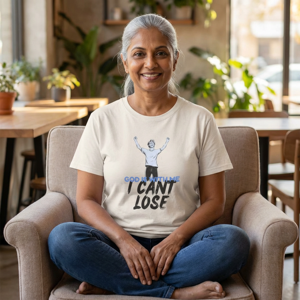 I Can't Lose Graphic Tee | Christian Streetwear Shirt | Motivational Faith T-Shirt | Unisex | Gift for Teen | Urban Cotton Tee