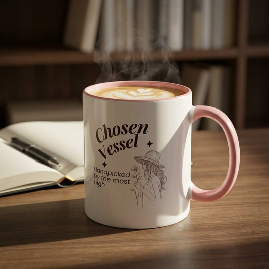 Chosen Vessel — Handpicked By The Most High" Christian Coffee Mug | Faith Gift for Women | Accent Mug 11oz