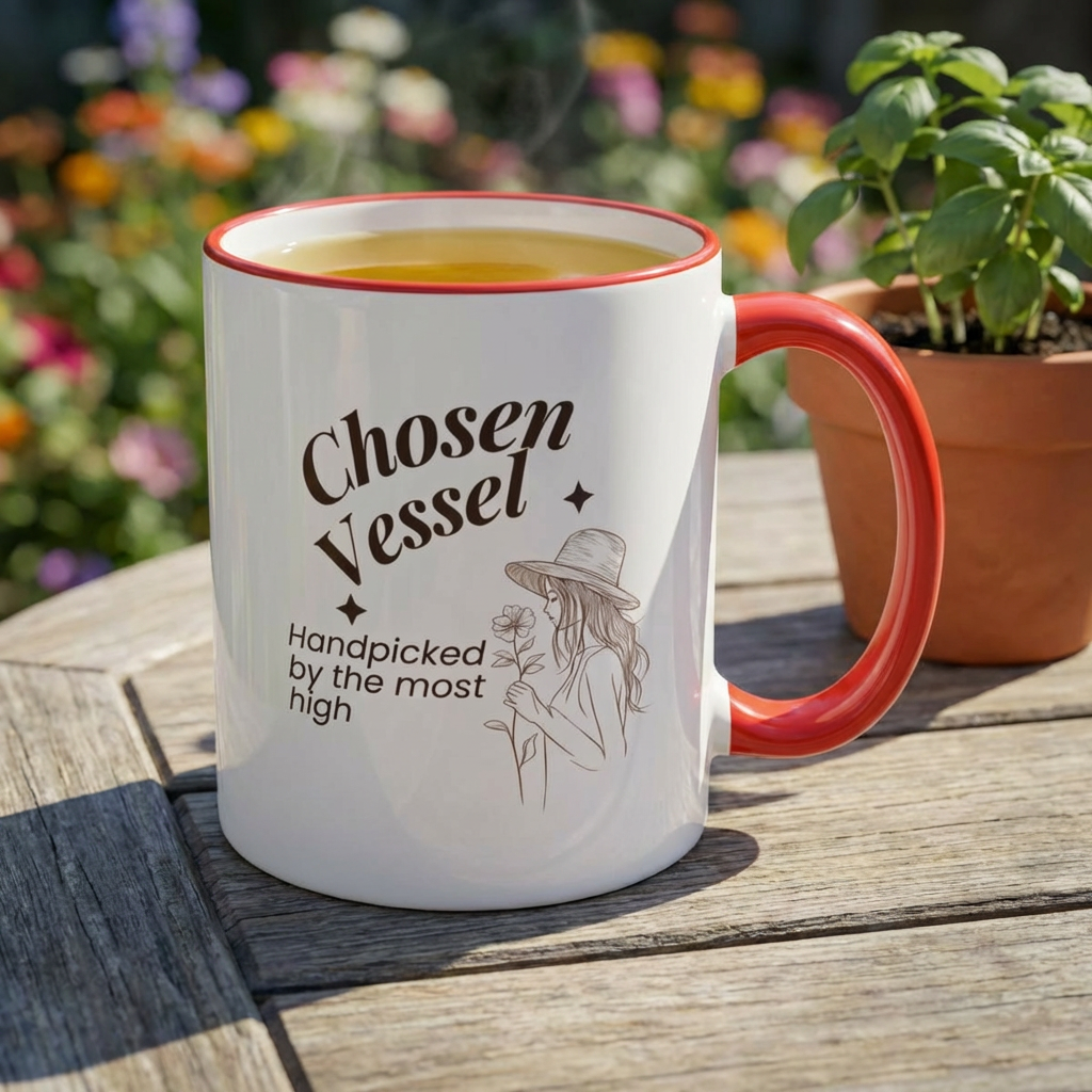 Chosen Vessel — Handpicked By The Most High" Christian Coffee Mug | Faith Gift for Women | Accent Mug 11oz