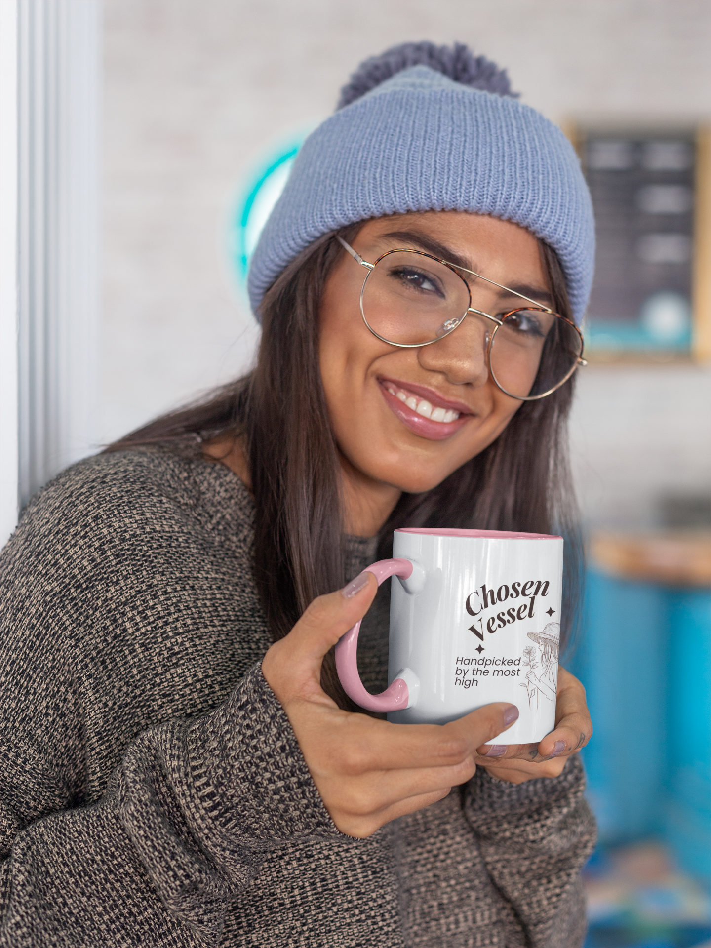 Chosen Vessel — Handpicked By The Most High" Christian Coffee Mug | Faith Gift for Women | Accent Mug 11oz