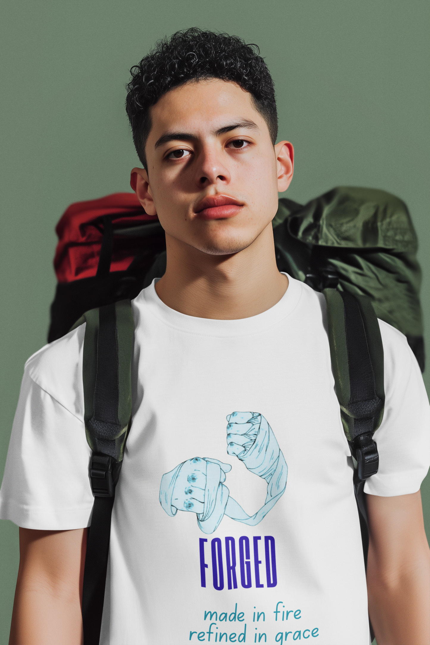 Forged — Made In Fire Refined In Grace" Unisex Christian Graphic Tee | Faith T-Shirt for Men & Women