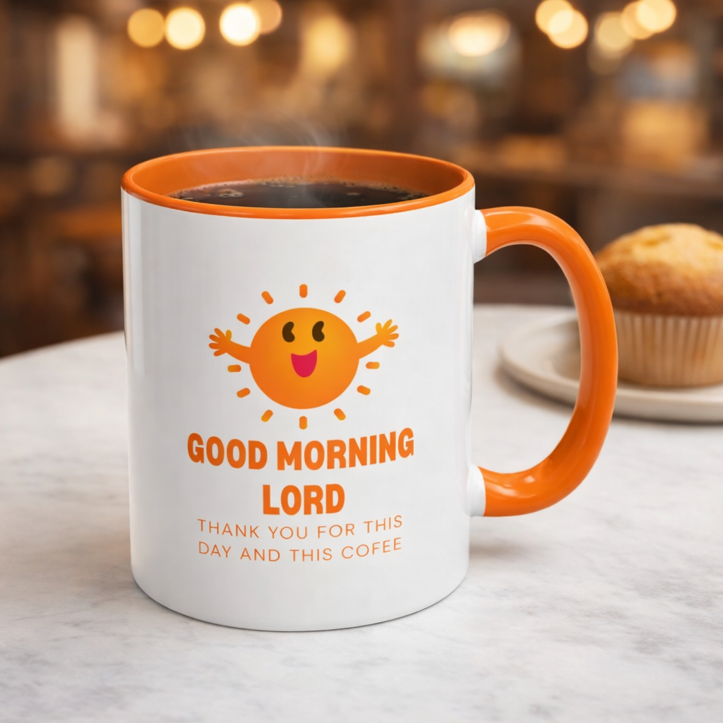 Good Morning Lord Coffee Mug — Christian Inspirational Accent Mug (11/15oz)