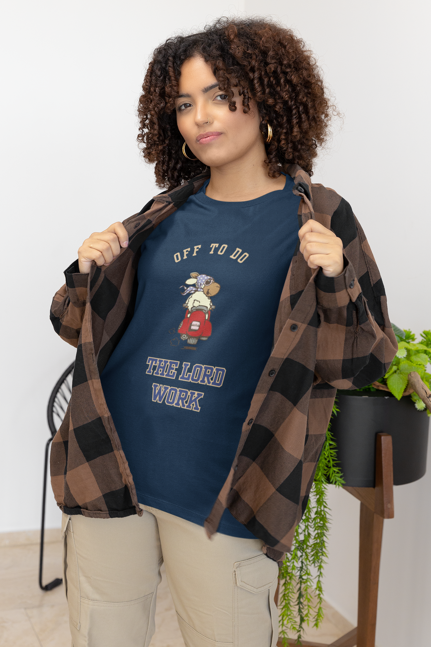 "Off To Do The Lord's Work" Unisex Christian Graphic Tee | Funny Faith T-Shirt | Christian Scooter Teefaith and fun tshirtfaith and fun tshirt