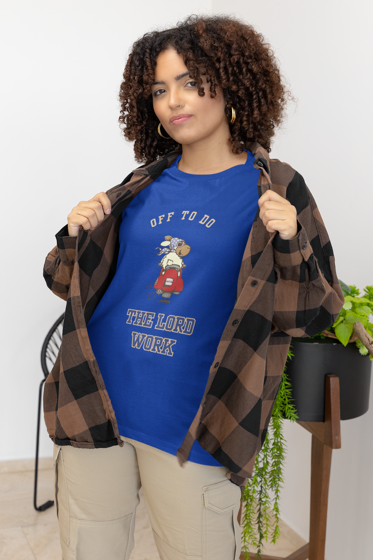 "Off To Do The Lord's Work" Unisex Christian Graphic Tee | Funny Faith T-Shirt | Christian Scooter Teefaith and fun tshirtfaith and fun tshirt