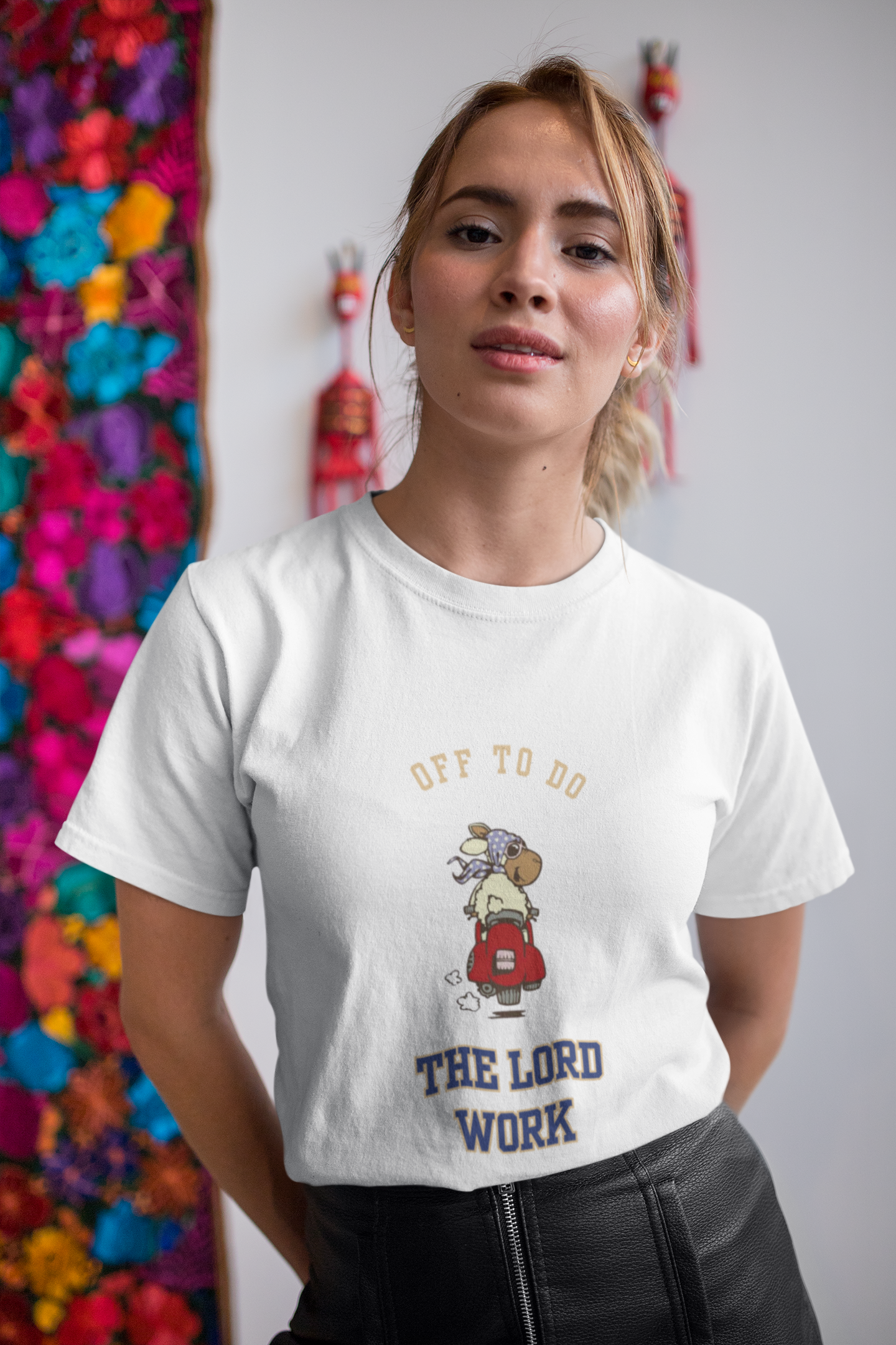 "Off To Do The Lord's Work" Unisex Christian Graphic Tee | Funny Faith T-Shirt | Christian Scooter Teefaith and fun tshirtfaith and fun tshirt