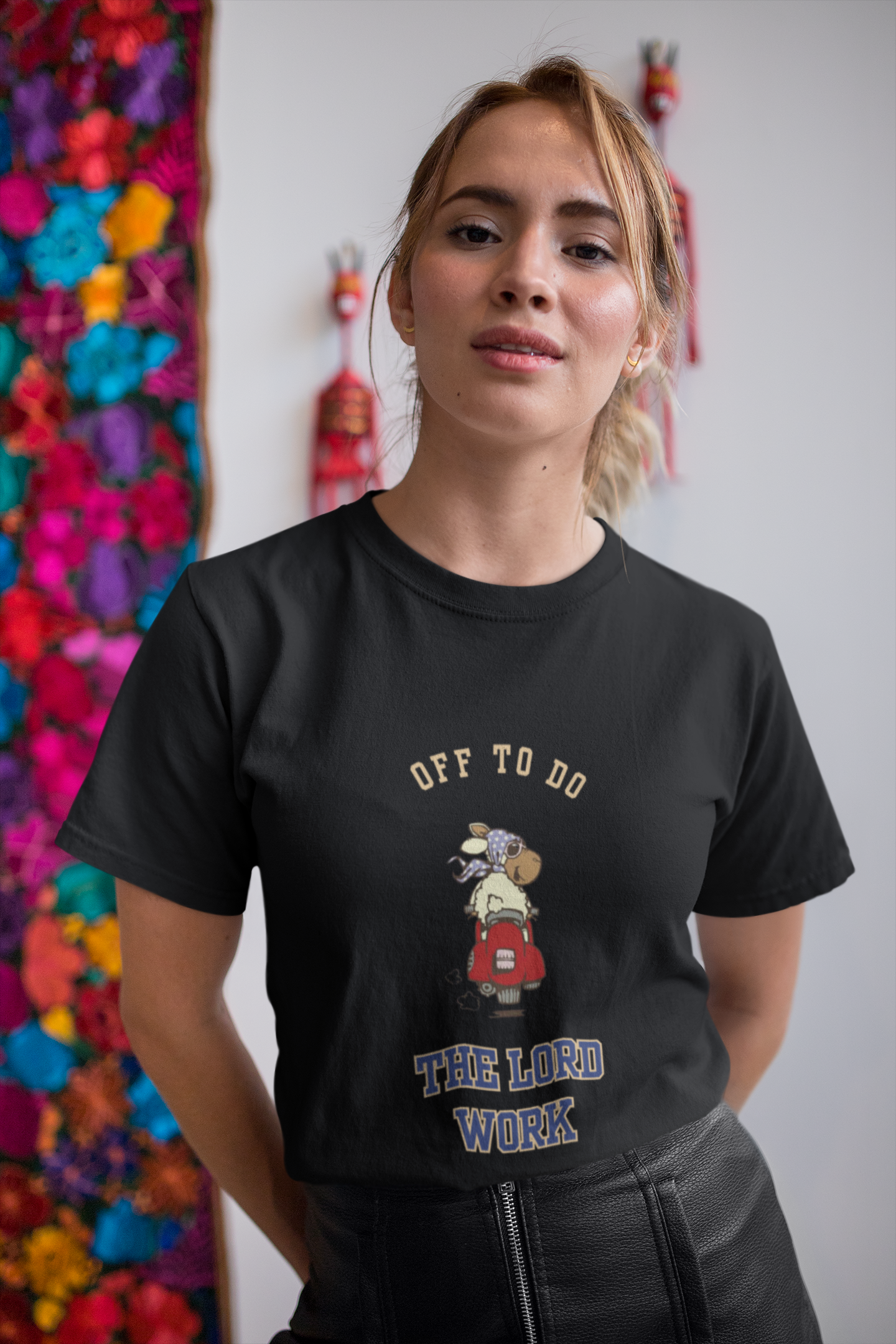 "Off To Do The Lord's Work" Unisex Christian Graphic Tee | Funny Faith T-Shirt | Christian Scooter Teefaith and fun tshirtfaith and fun tshirt