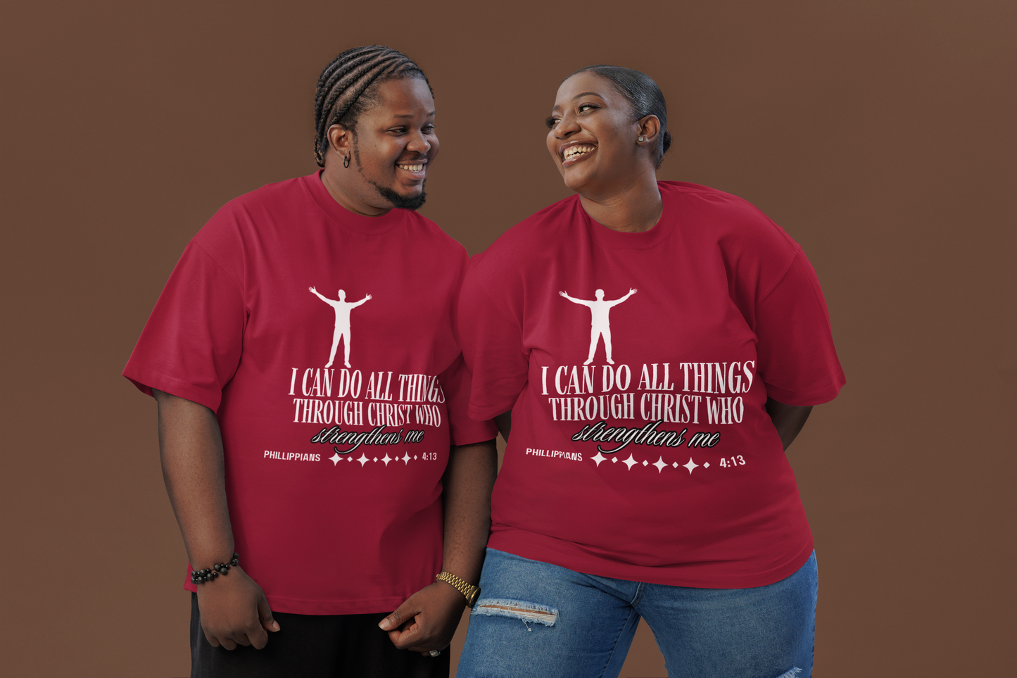I Can Do All Things Through Christ Who Strengthens Me" Philippians 4:13 Unisex Christian Graphic Tee | Faith T-ShirtPhilippians 4:13 shirt