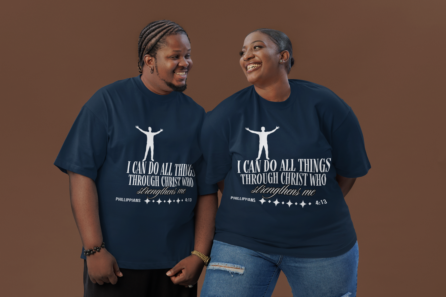 I Can Do All Things Through Christ Who Strengthens Me" Philippians 4:13 Unisex Christian Graphic Tee | Faith T-ShirtPhilippians 4:13 shirt