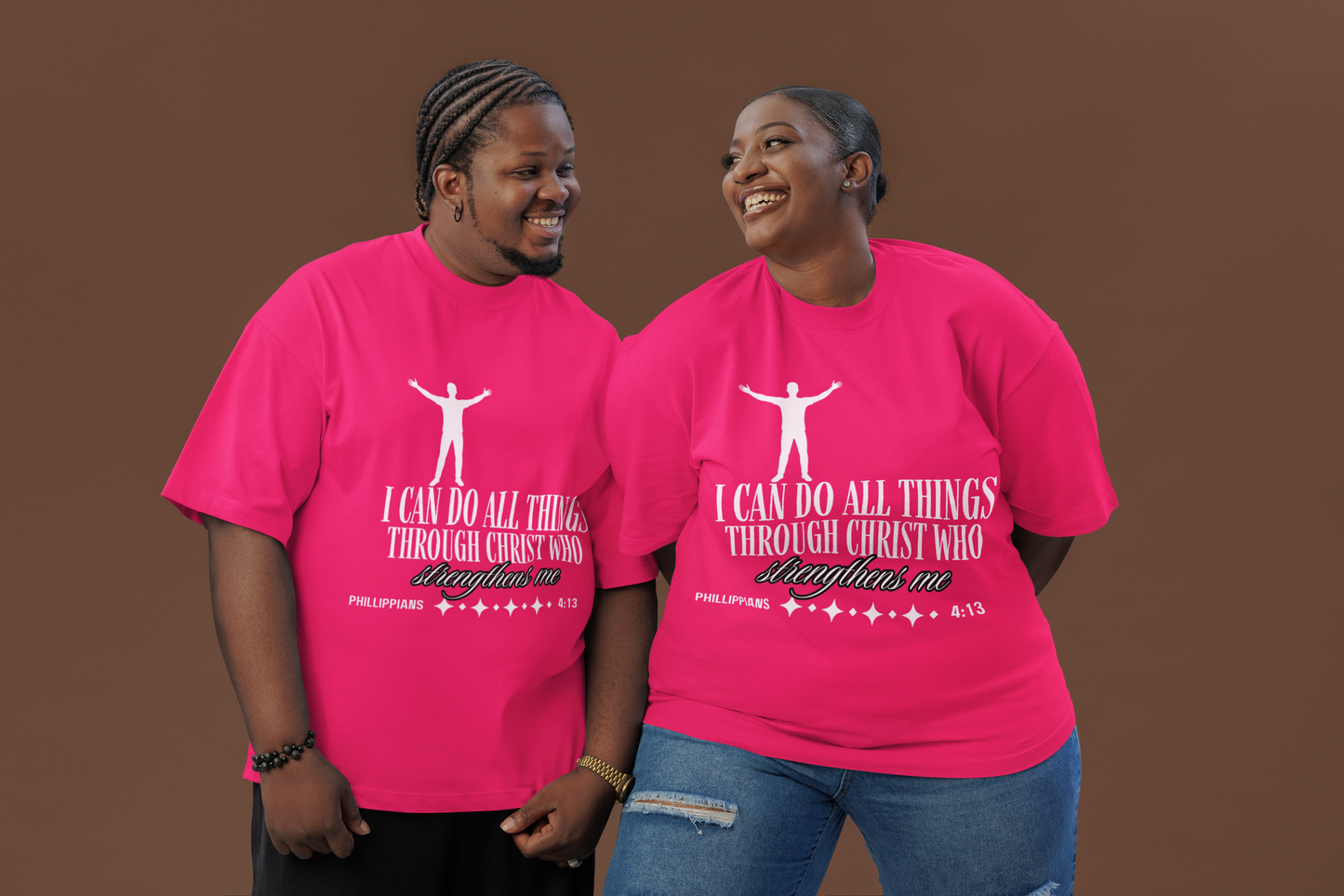 I Can Do All Things Through Christ Who Strengthens Me" Philippians 4:13 Unisex Christian Graphic Tee | Faith T-ShirtPhilippians 4:13 shirt