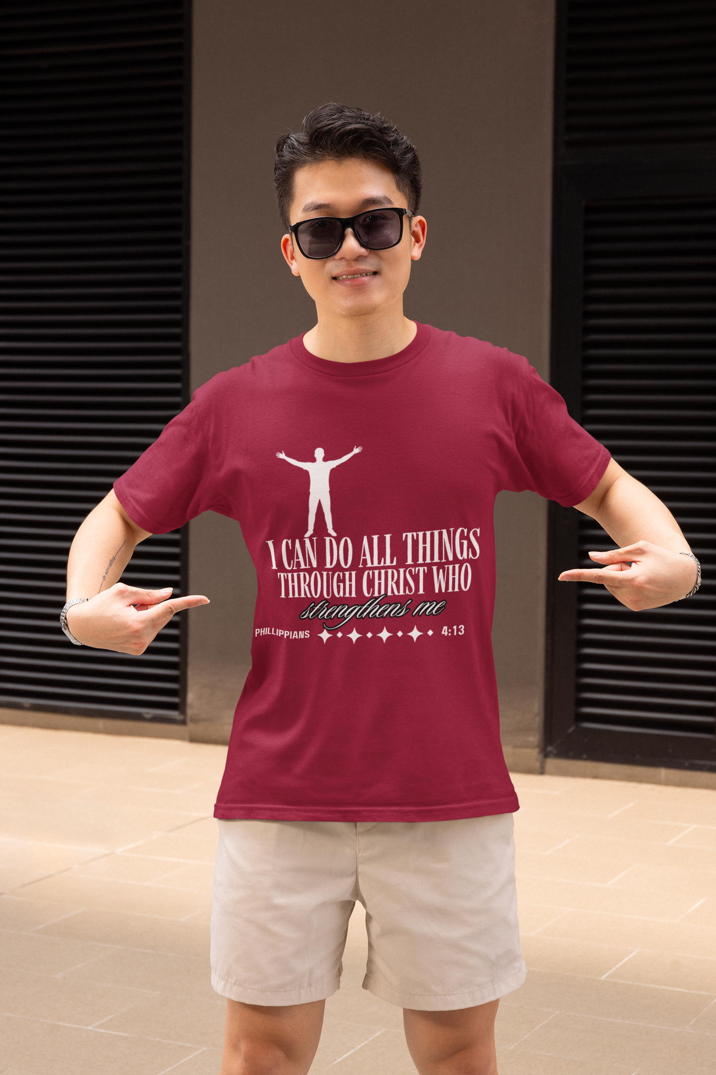 I Can Do All Things Through Christ Who Strengthens Me" Philippians 4:13 Unisex Christian Graphic Tee | Faith T-ShirtPhilippians 4:13 shirt