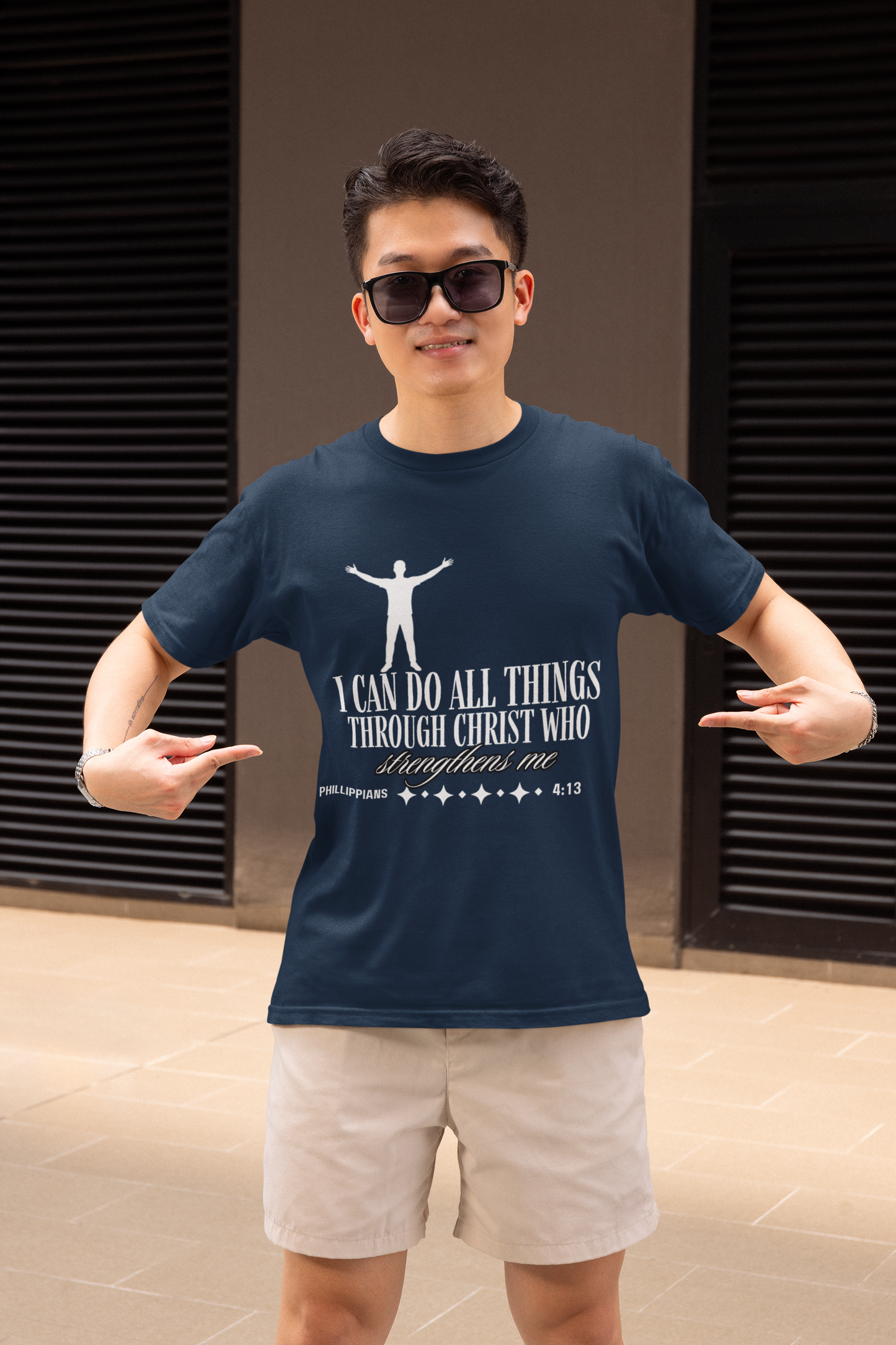 I Can Do All Things Through Christ Who Strengthens Me" Philippians 4:13 Unisex Christian Graphic Tee | Faith T-ShirtPhilippians 4:13 shirt