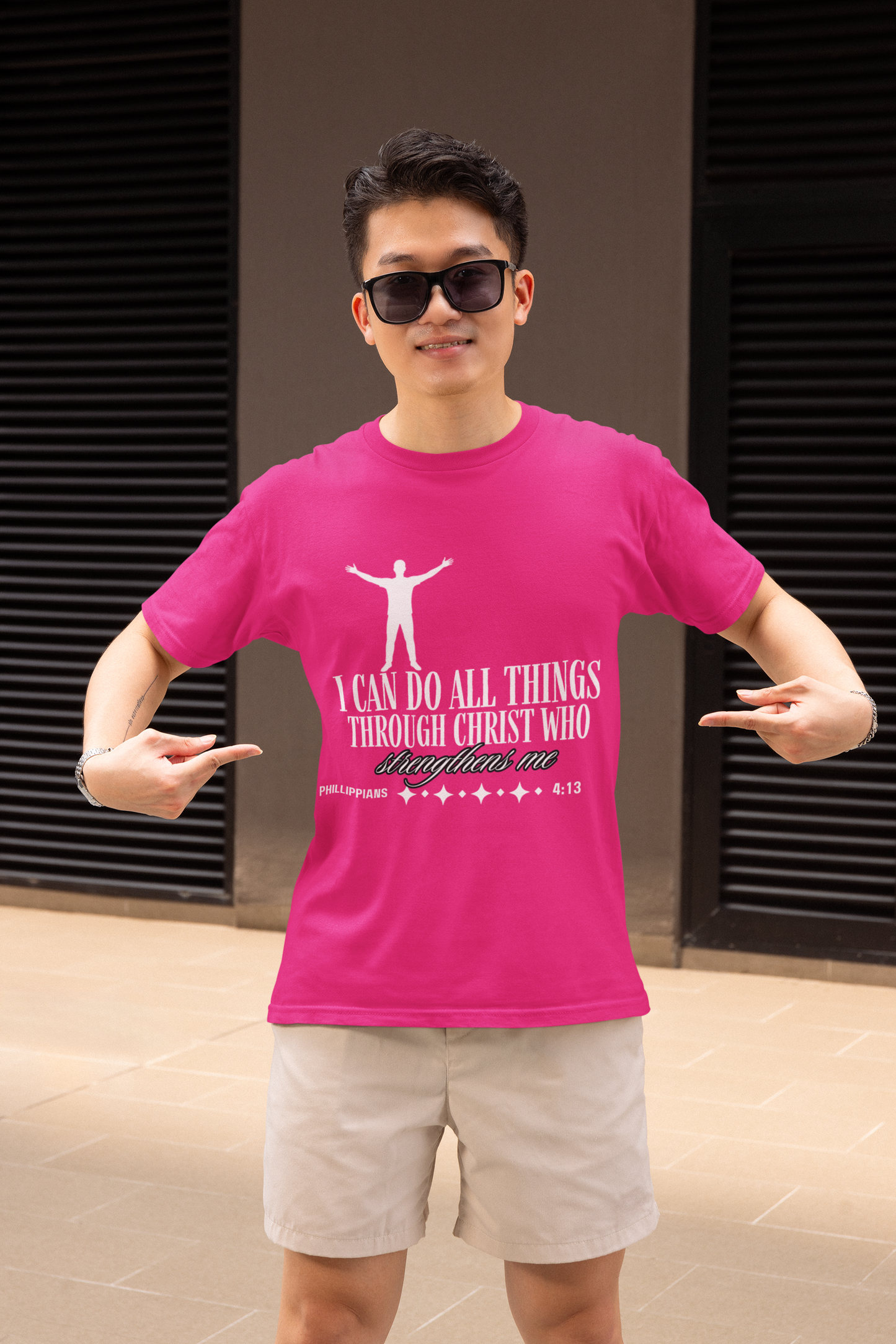 I Can Do All Things Through Christ Who Strengthens Me" Philippians 4:13 Unisex Christian Graphic Tee | Faith T-ShirtPhilippians 4:13 shirt