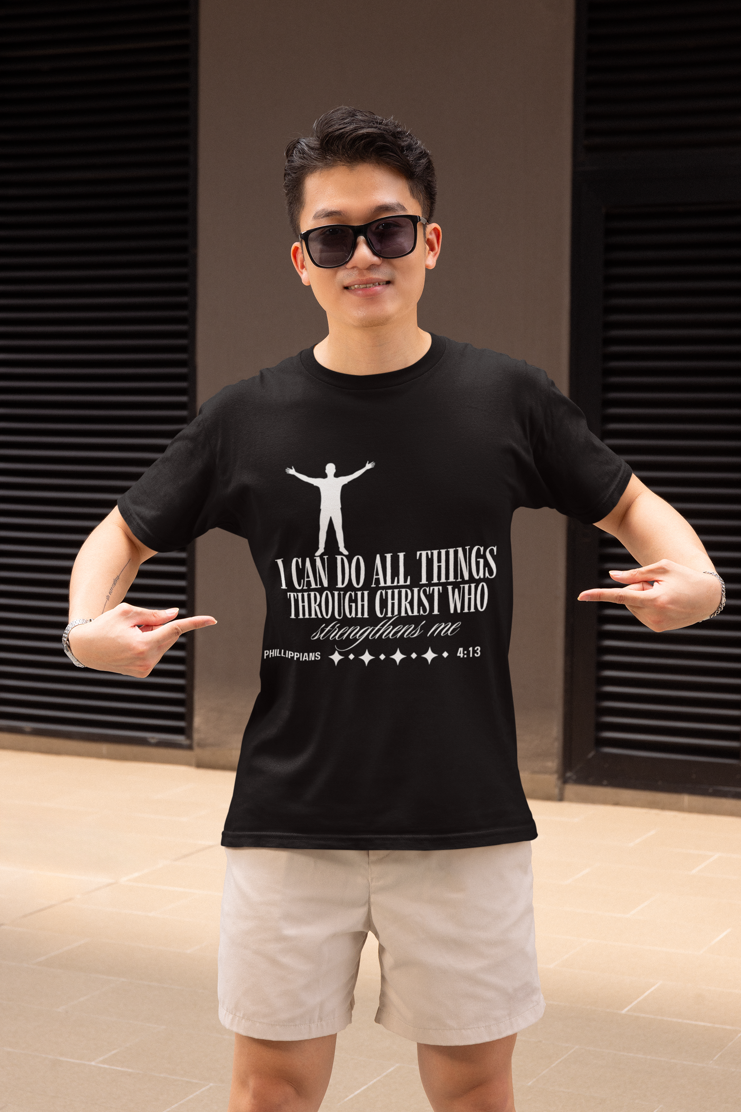 I Can Do All Things Through Christ Who Strengthens Me" Philippians 4:13 Unisex Christian Graphic Tee | Faith T-ShirtPhilippians 4:13 shirt