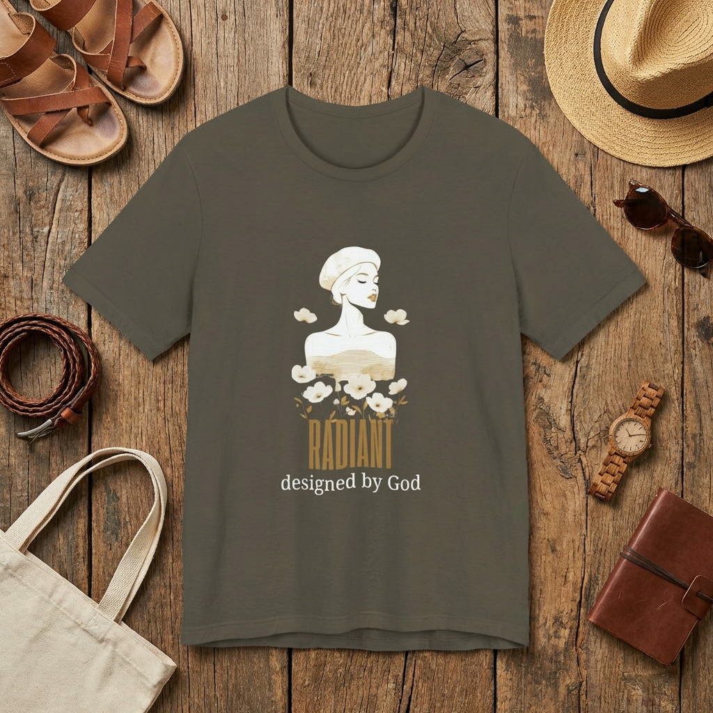 Radiant — Designed by God | Aesthetic Christian Faith T-Shirt | Streetwear Tee