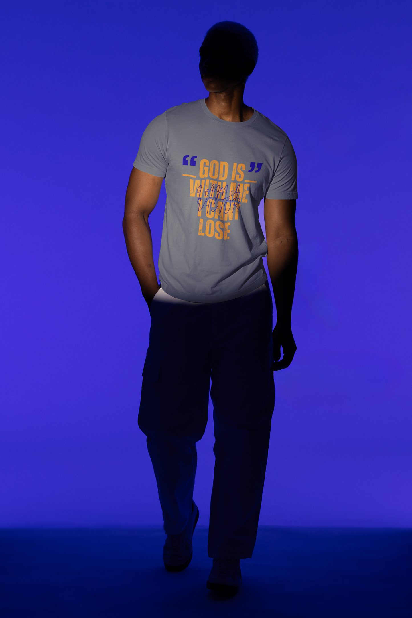 Christian Faith T-Shirt "God Is With Me I Can't Lose" — Inspirational Graphic Tee | Soft Unisex Crew Neck | Gift for Believers, Church, Prayer & Worship