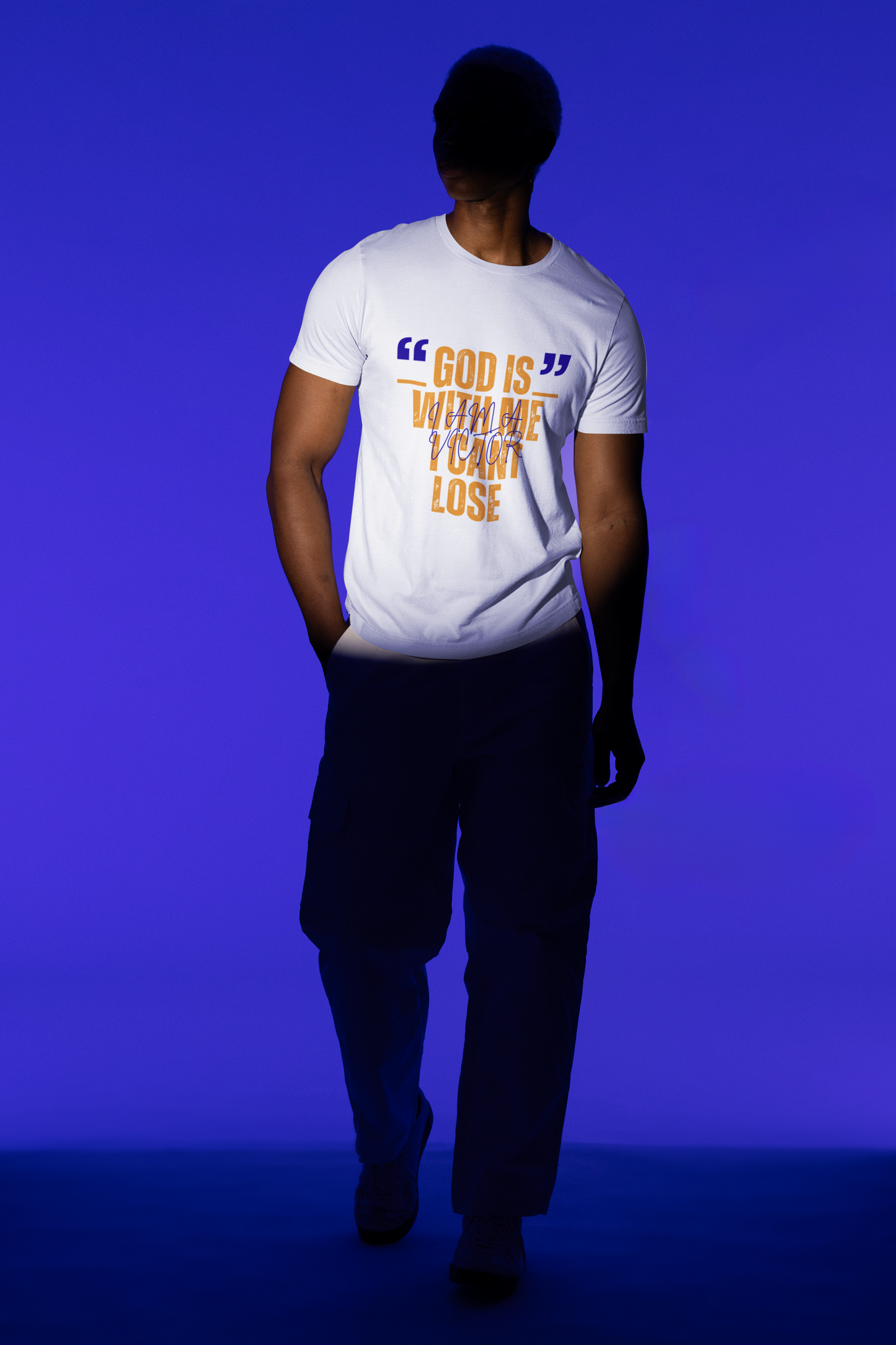 Christian Faith T-Shirt "God Is With Me I Can't Lose" — Inspirational Graphic Tee | Soft Unisex Crew Neck | Gift for Believers, Church, Prayer & Worship