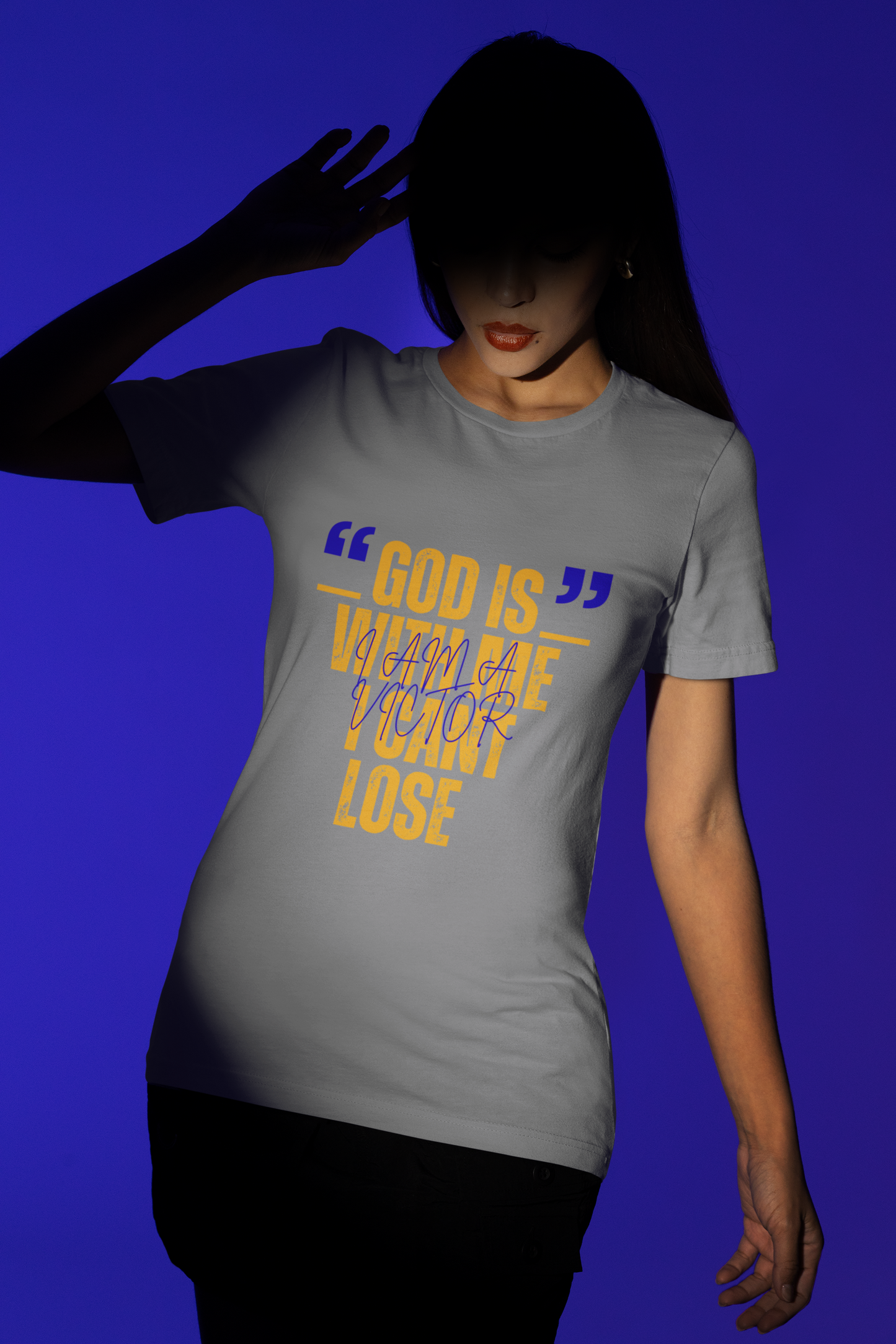 Christian Faith T-Shirt "God Is With Me I Can't Lose" — Inspirational Graphic Tee | Soft Unisex Crew Neck | Gift for Believers, Church, Prayer & Worship
