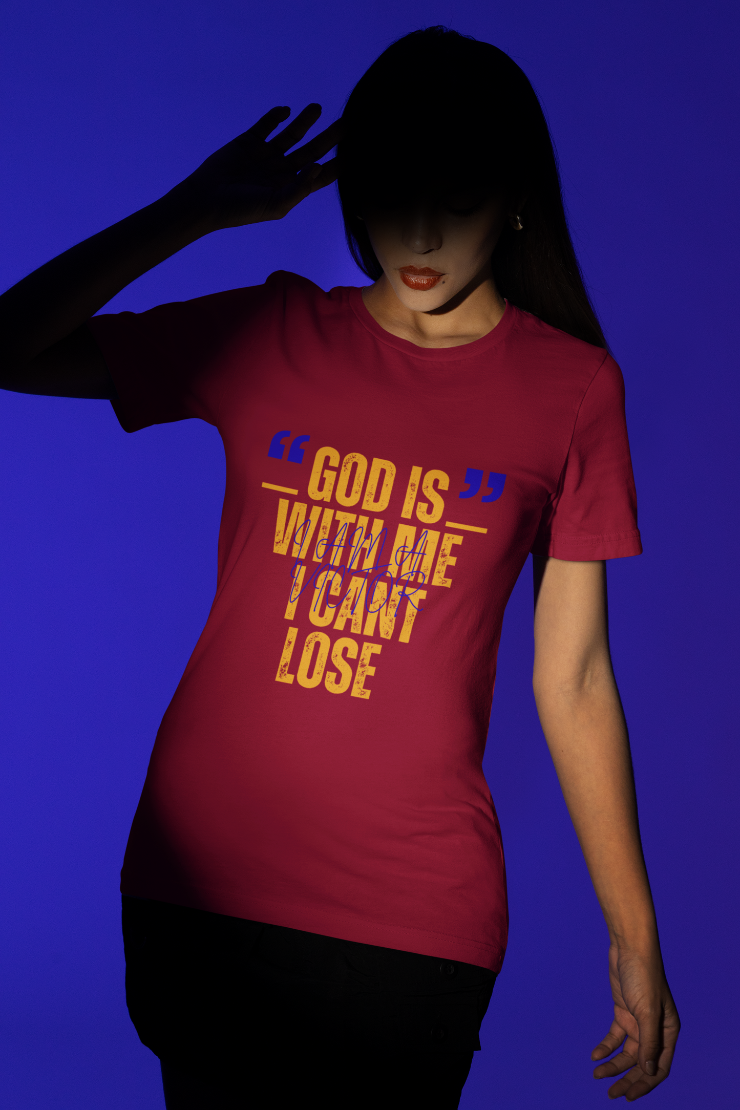 Christian Faith T-Shirt "God Is With Me I Can't Lose" — Inspirational Graphic Tee | Soft Unisex Crew Neck | Gift for Believers, Church, Prayer & Worship
