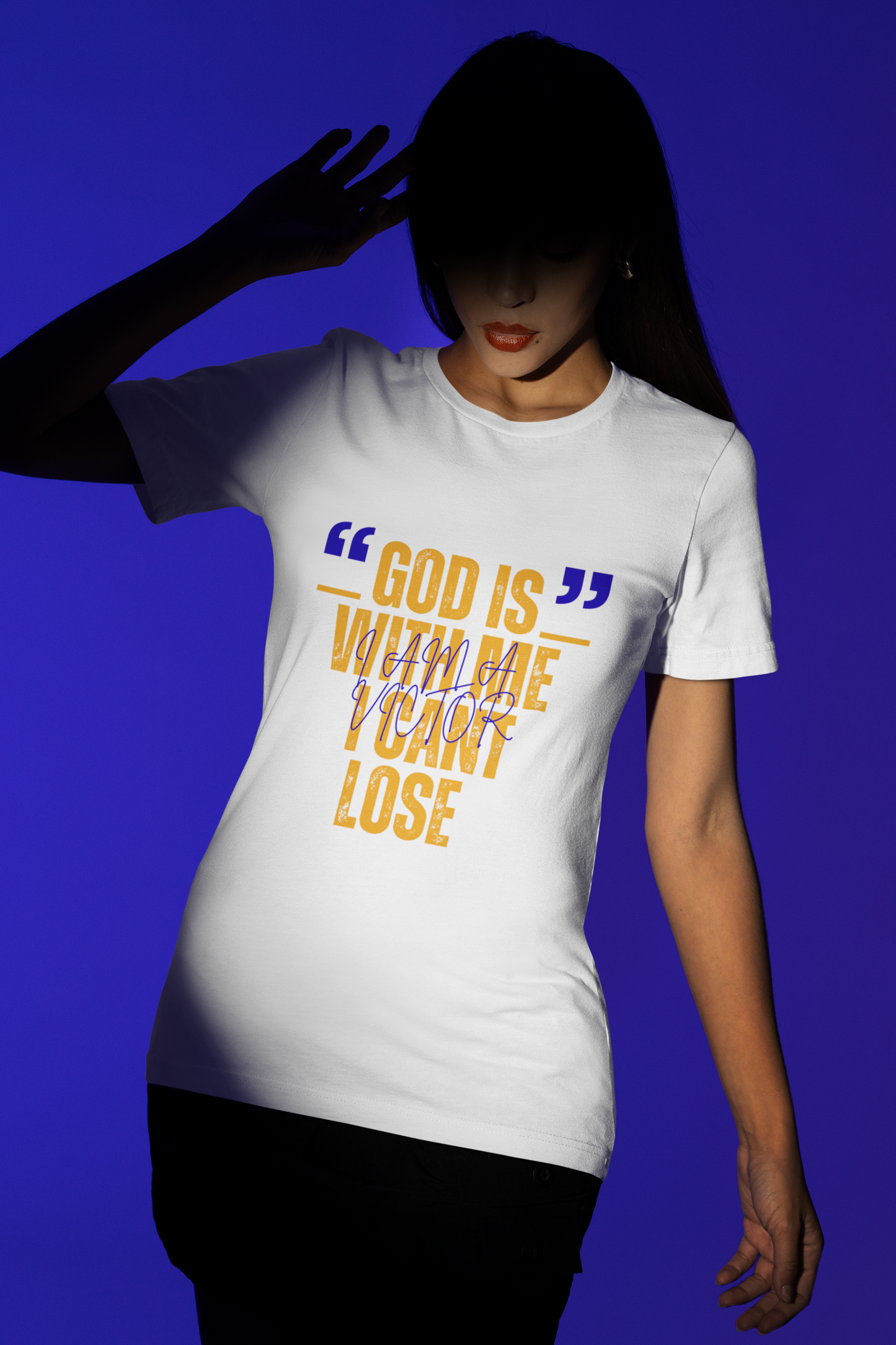Christian Faith T-Shirt "God Is With Me I Can't Lose" — Inspirational Graphic Tee | Soft Unisex Crew Neck | Gift for Believers, Church, Prayer & Worship