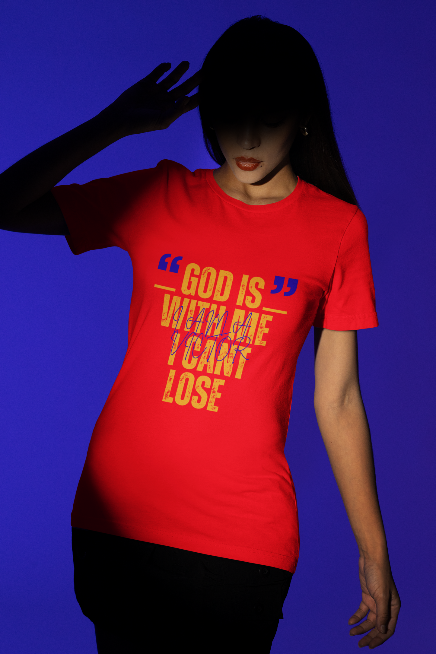 Christian Faith T-Shirt "God Is With Me I Can't Lose" — Inspirational Graphic Tee | Soft Unisex Crew Neck | Gift for Believers, Church, Prayer & Worship