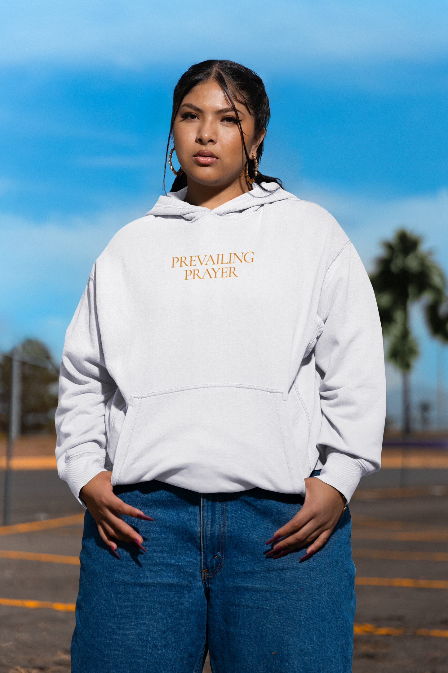A Woman Who Prays Is A Woman Who Prevails"  | Faith-Inspired Graphic Sweatshirt