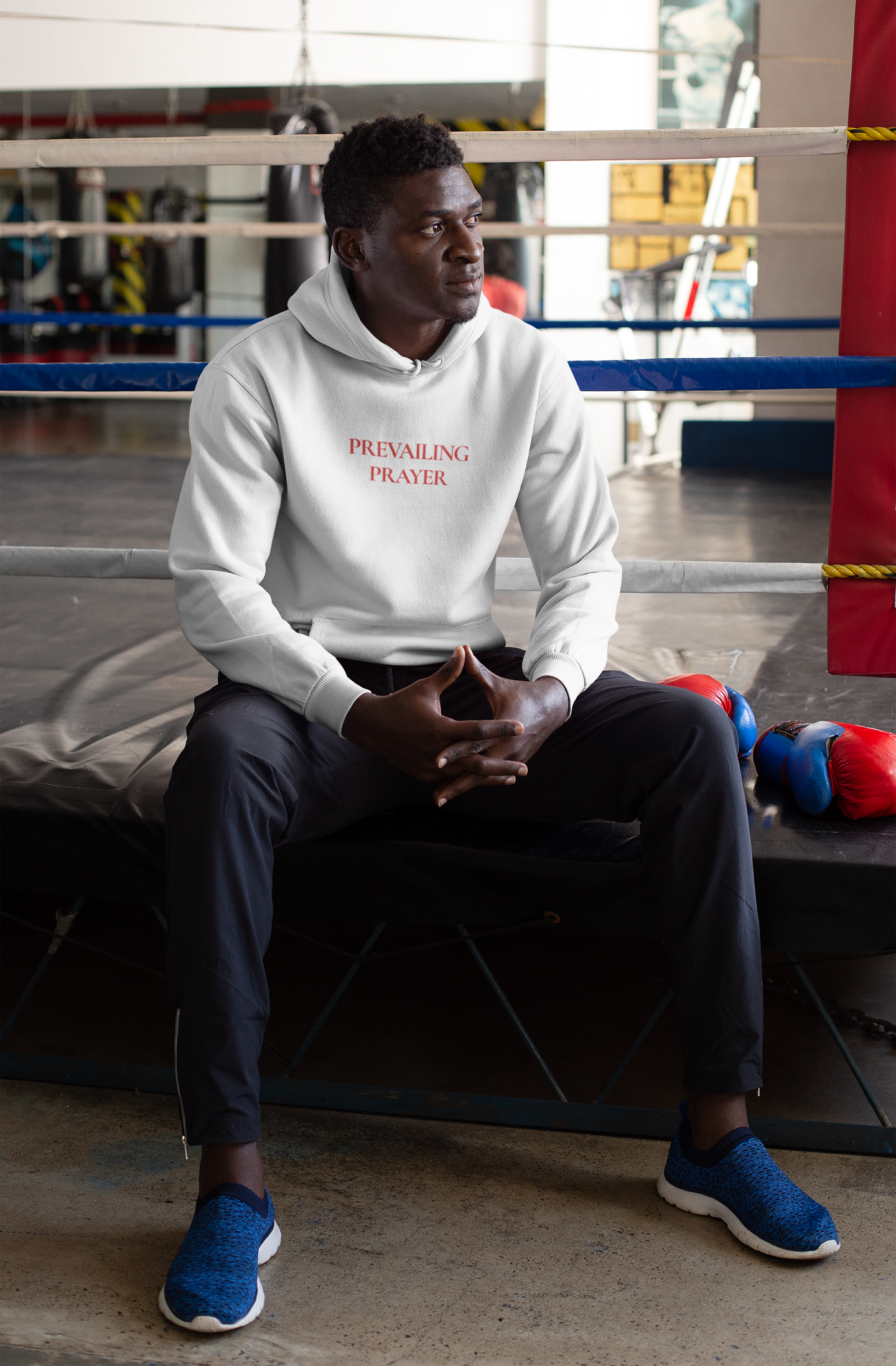 A Man Who Prays Is A Man Who Prevails" Unisex Graphic Hoodie | Christian Faith Sweatshirt for Men