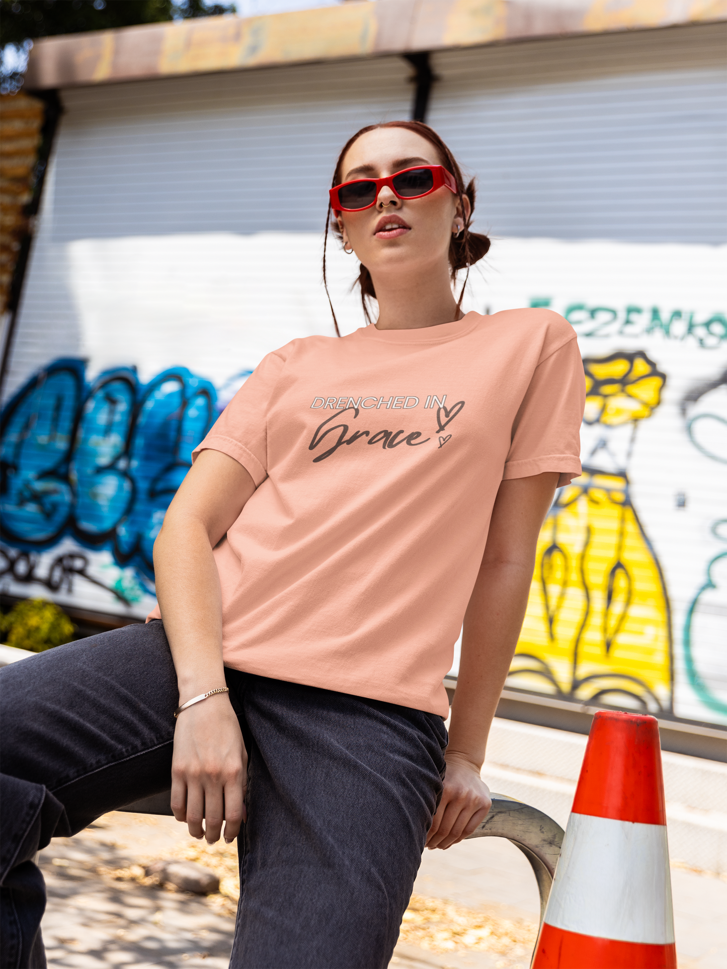 Drenched In Grace" Women's Christian Graphic Tee | Faith T-Shirt | Bella Canvas Inspirational Tee