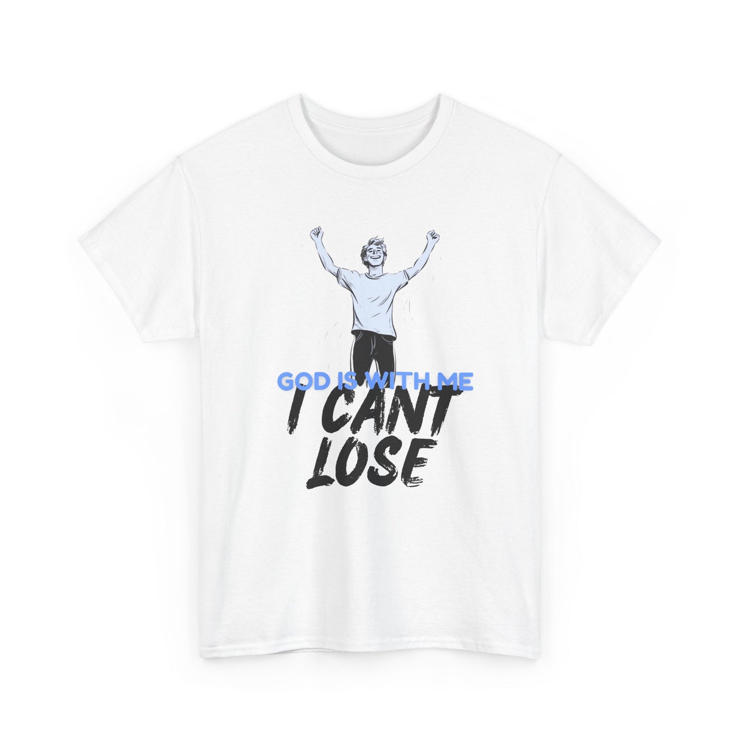 I Can't Lose Graphic Tee | Christian Streetwear Shirt | Motivational Faith T-Shirt | Unisex | Gift for Teen | Urban Cotton Tee