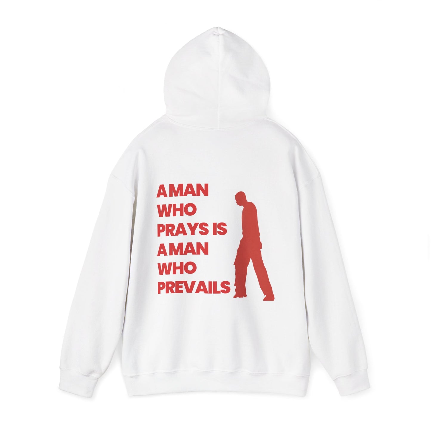 A Man Who Prays Is A Man Who Prevails" Unisex Graphic Hoodie | Christian Faith Sweatshirt for Men