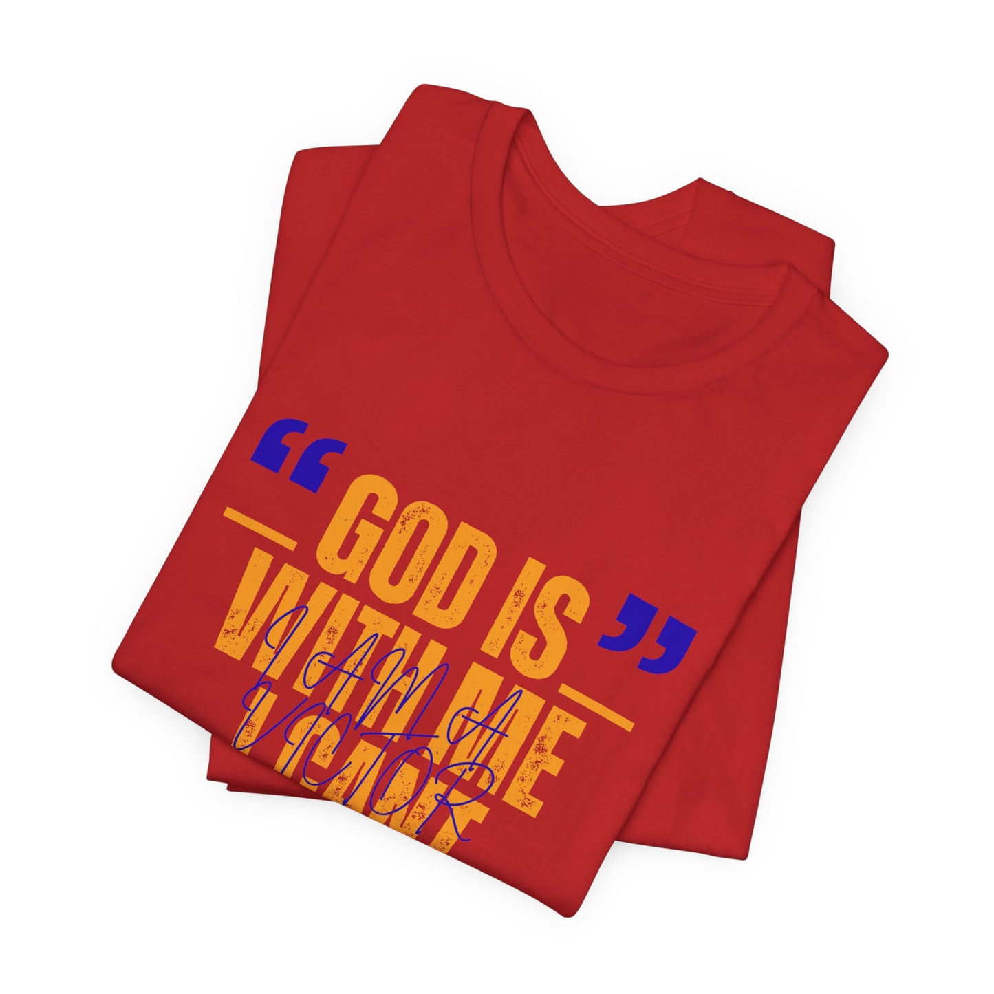 Christian Faith T-Shirt "God Is With Me I Can't Lose" — Inspirational Graphic Tee | Soft Unisex Crew Neck | Gift for Believers, Church, Prayer & Worship
